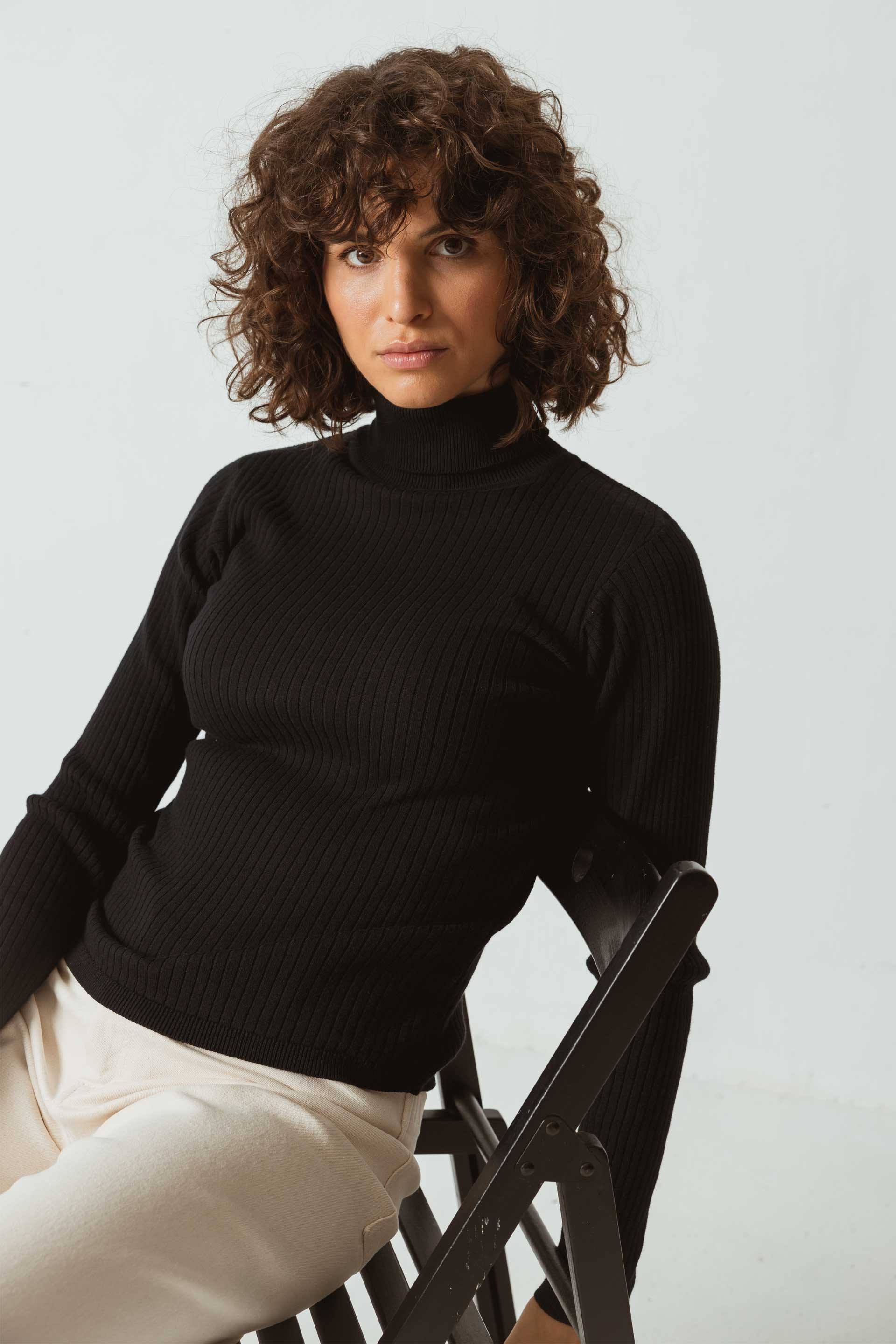 Image of SKFK dames vegan T-Shirt Aldara Zwart