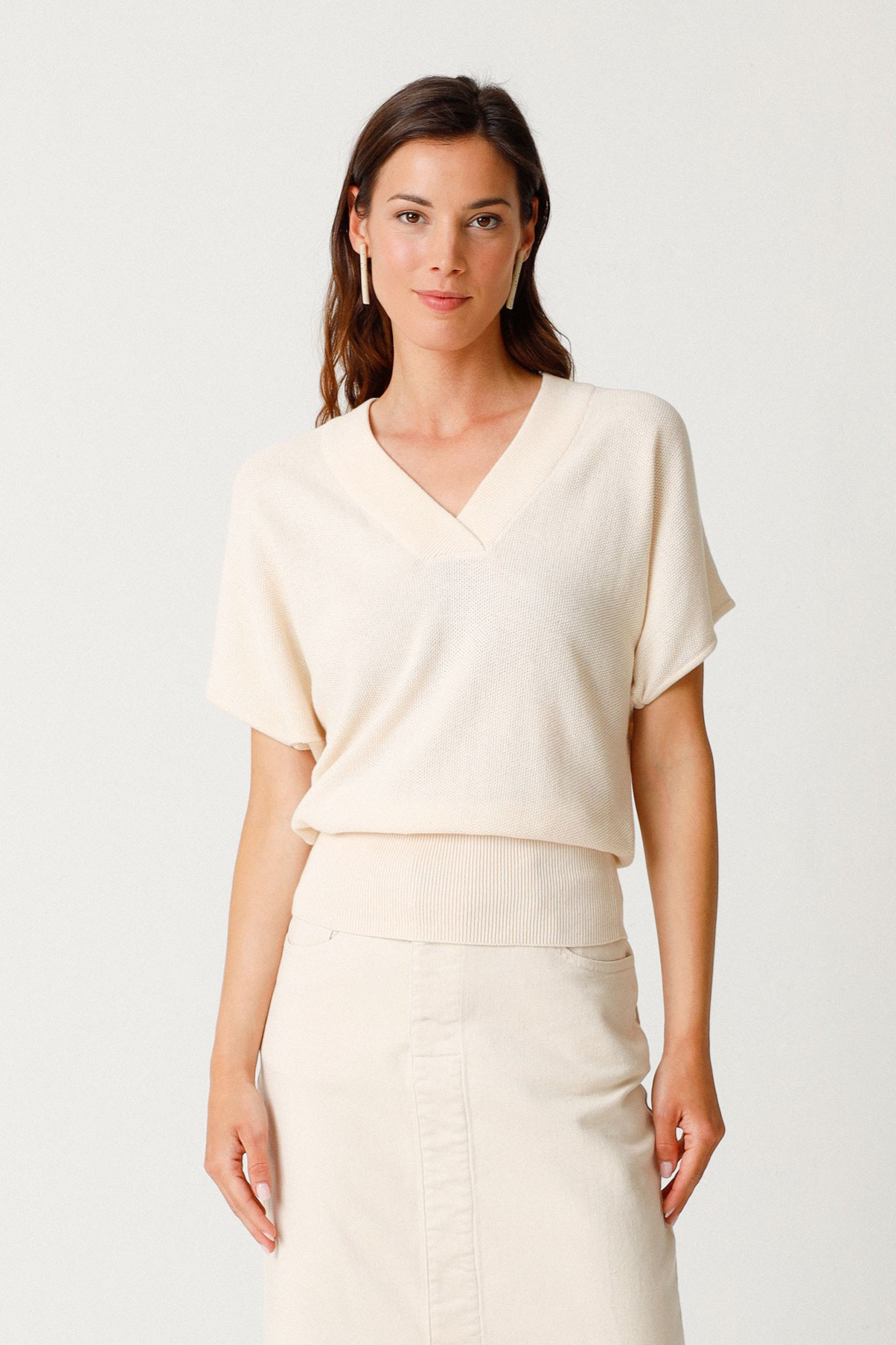 Image of SKFK dames vegan T-Shirt Garazi Beige