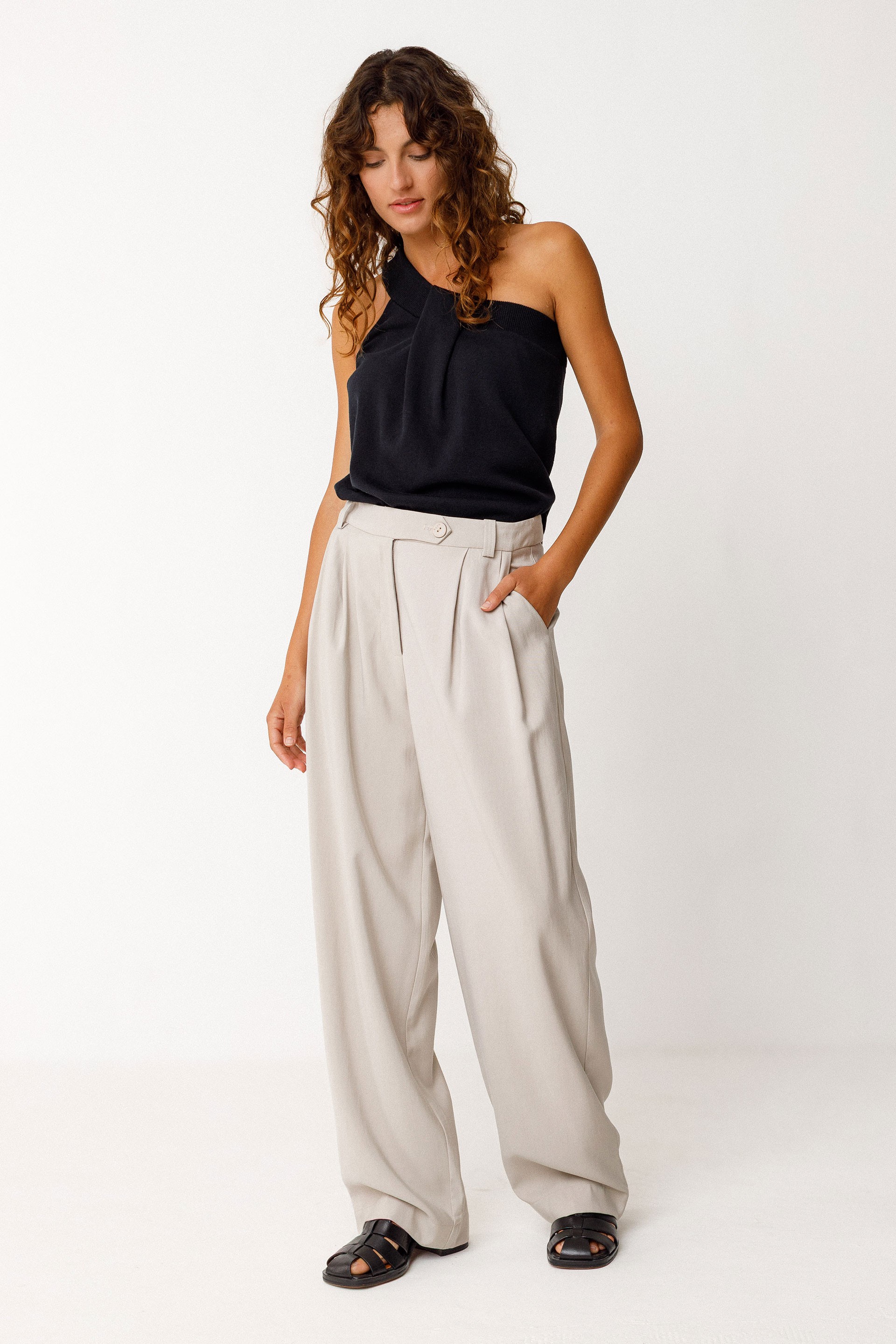 SKFK womens vegan Pants Haide Beige