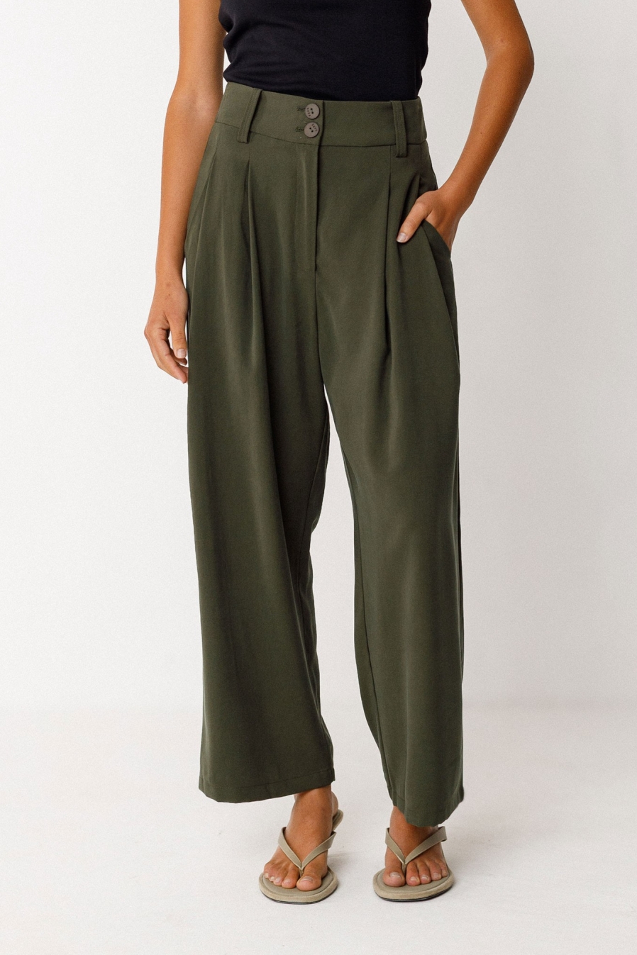 Image of SKFK dames vegan Broek Esti Green
