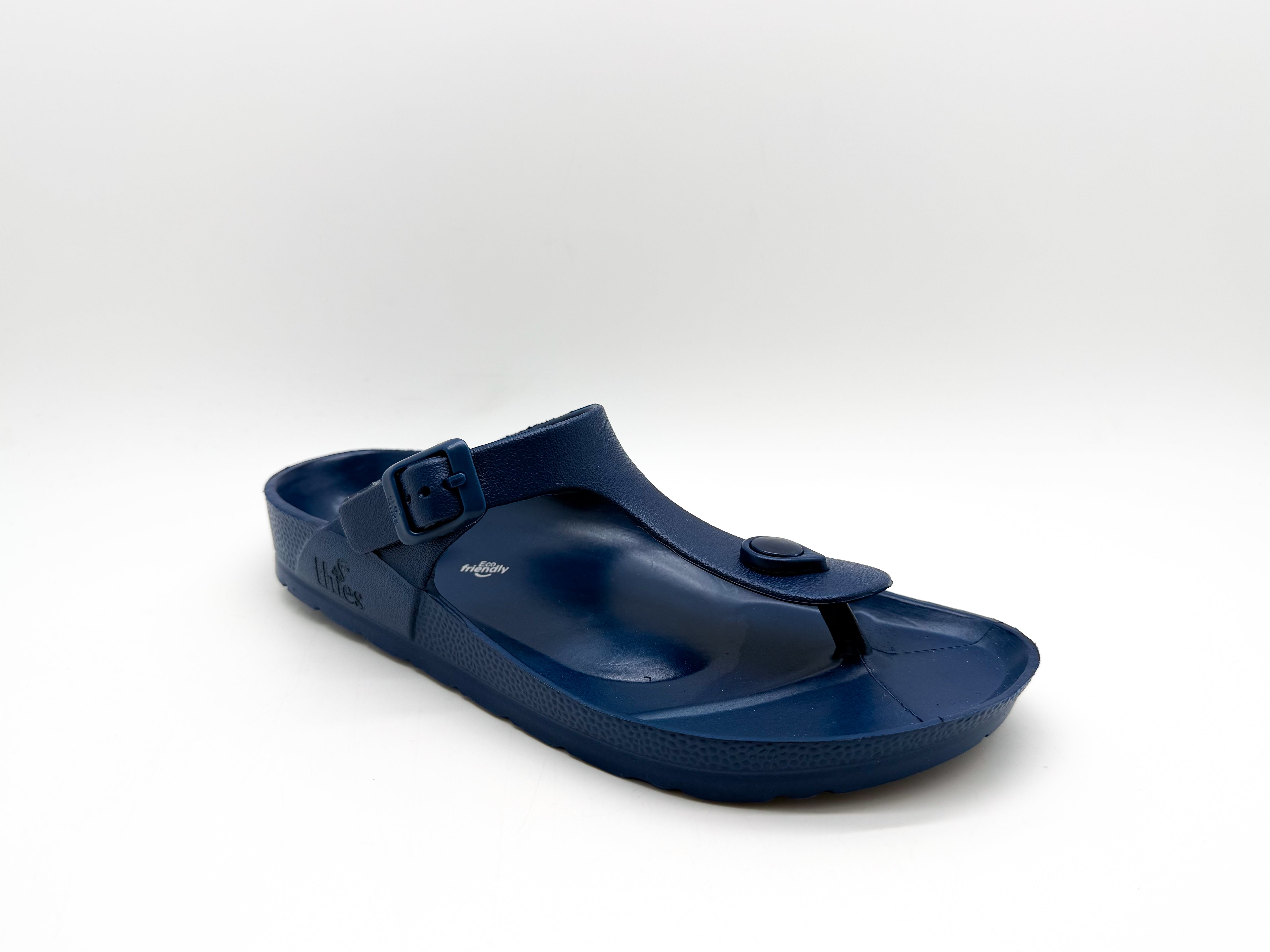 thies men vegan Sandal Ecofoam Thong Navy