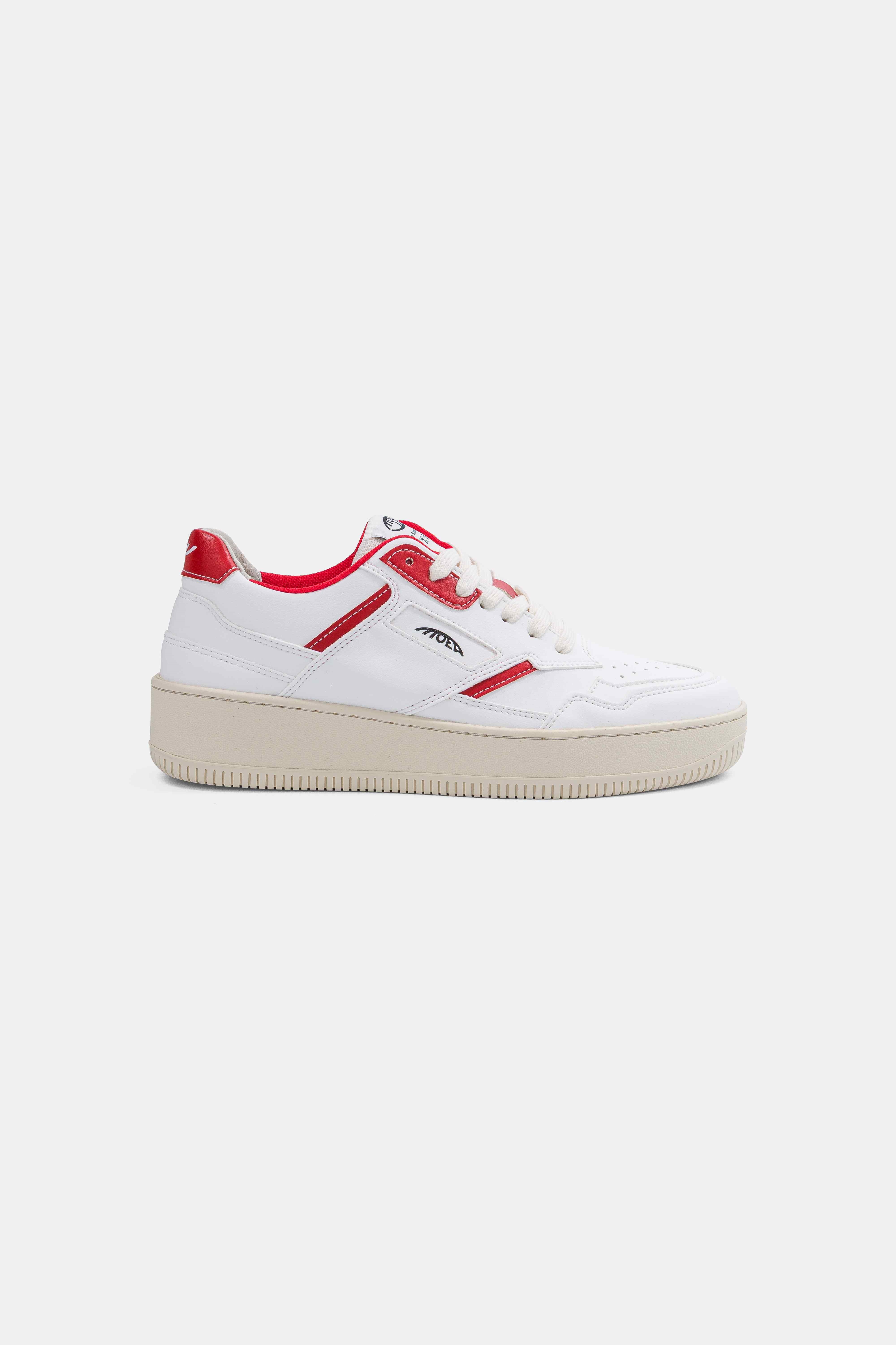 Image of MoEa mannen vegan Sneakers Origin Wit & Rode Appel