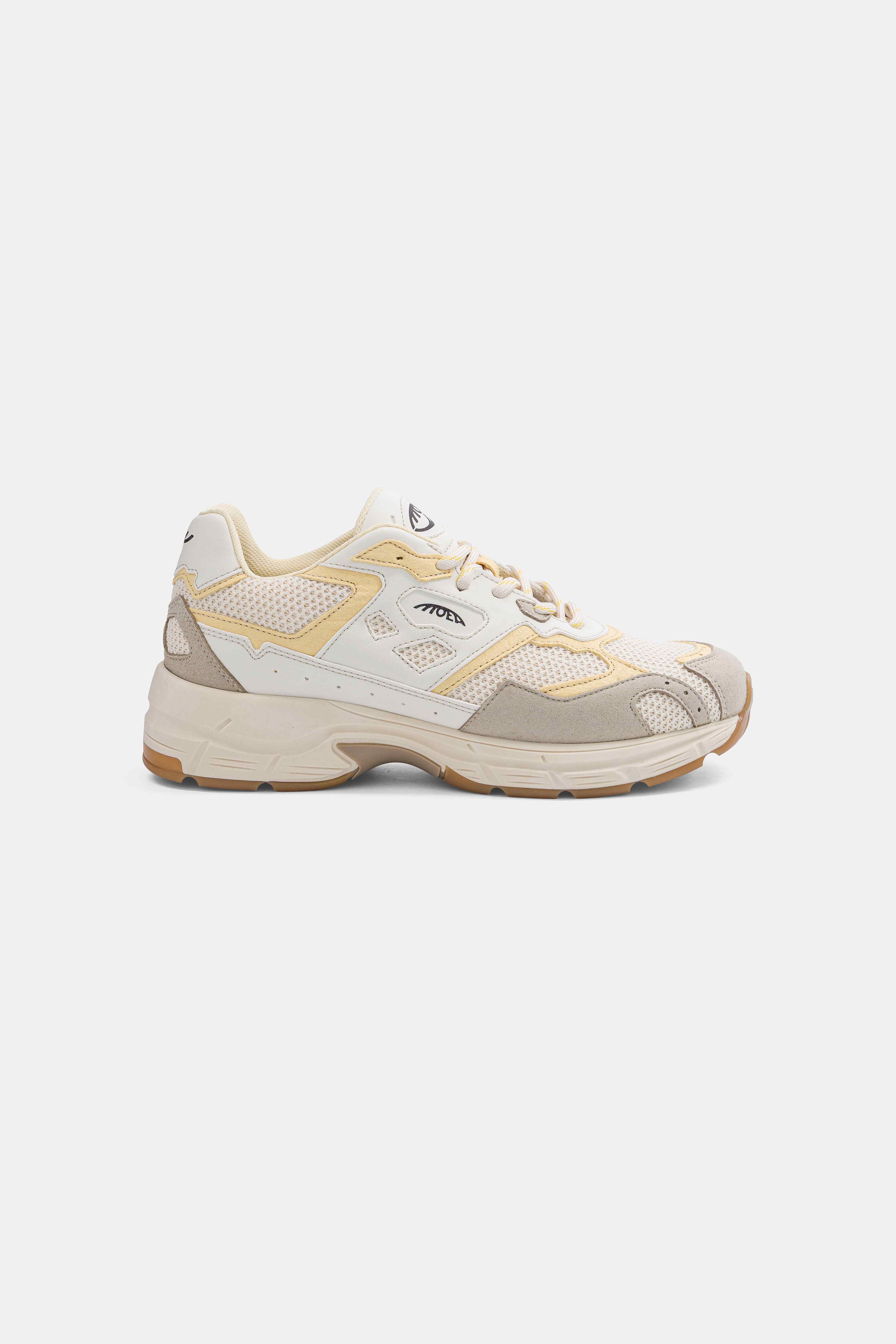 Image of MoEa mannen vegan Sneakers Rush Beige & Gele Ananas