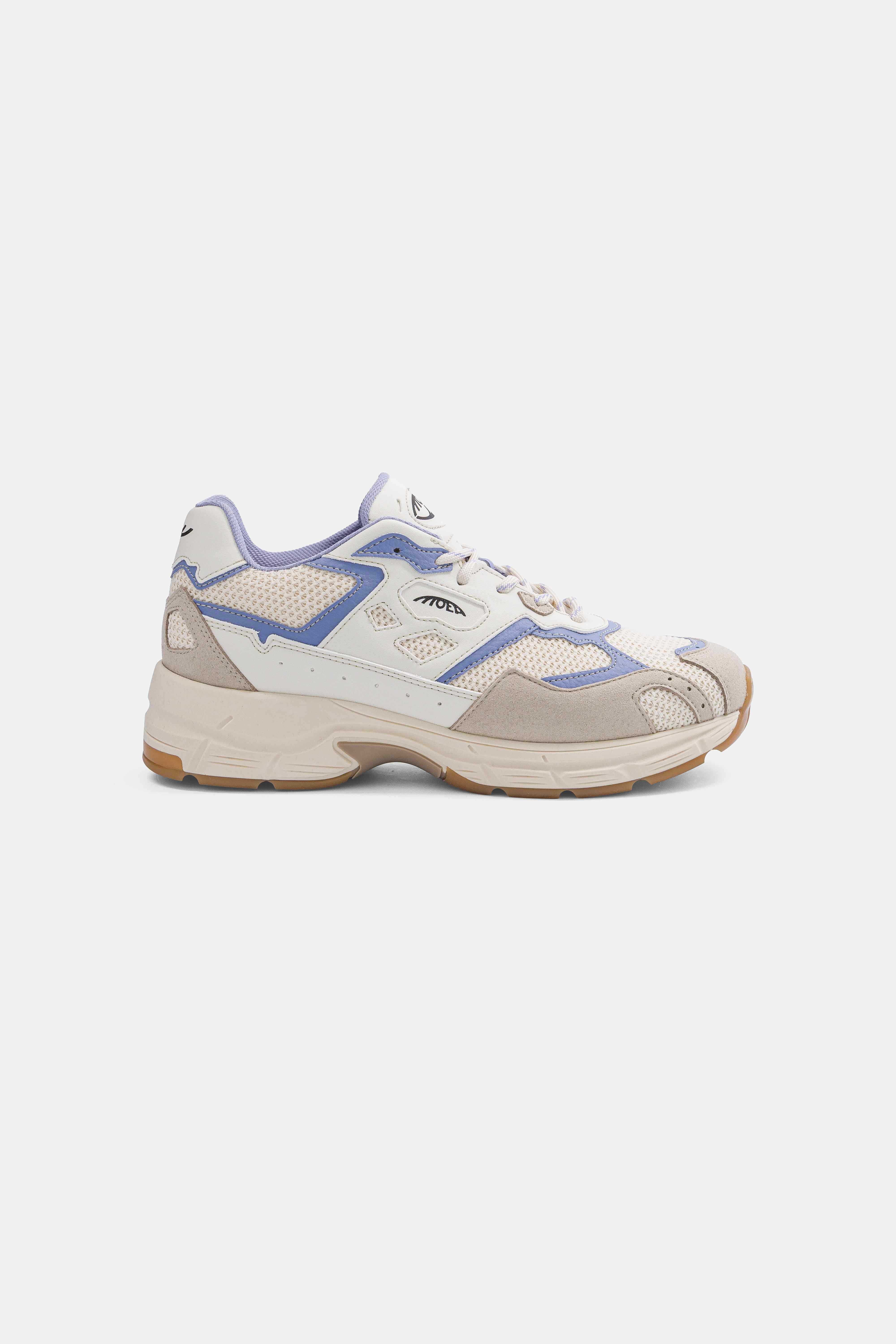 Image of MoEa mannen vegan Sneakers Rush Beige & Lila Oranje