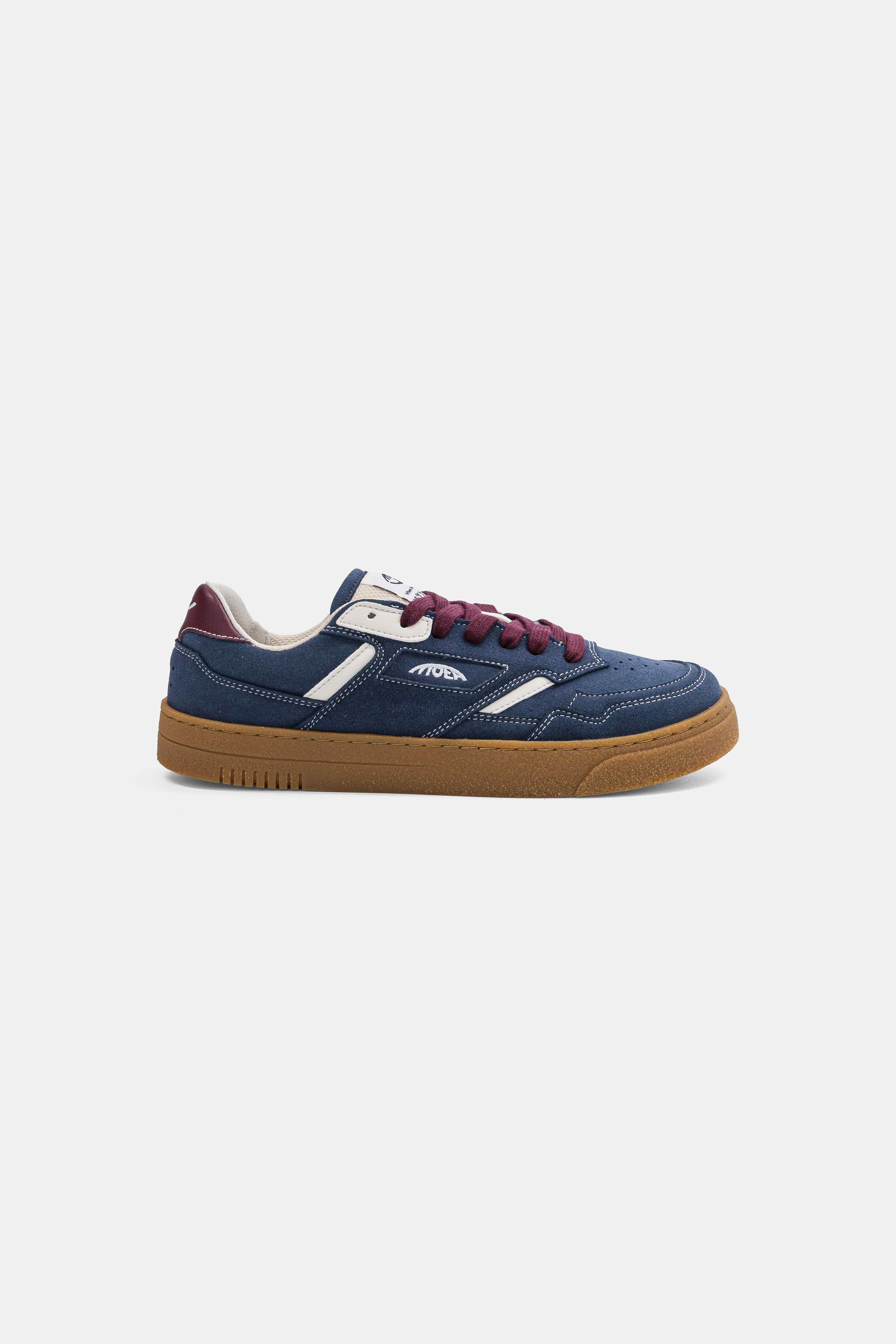 Image of MoEa mannen vegan Sneakers Origin Low Night Vegan Suede & Beige Grapes