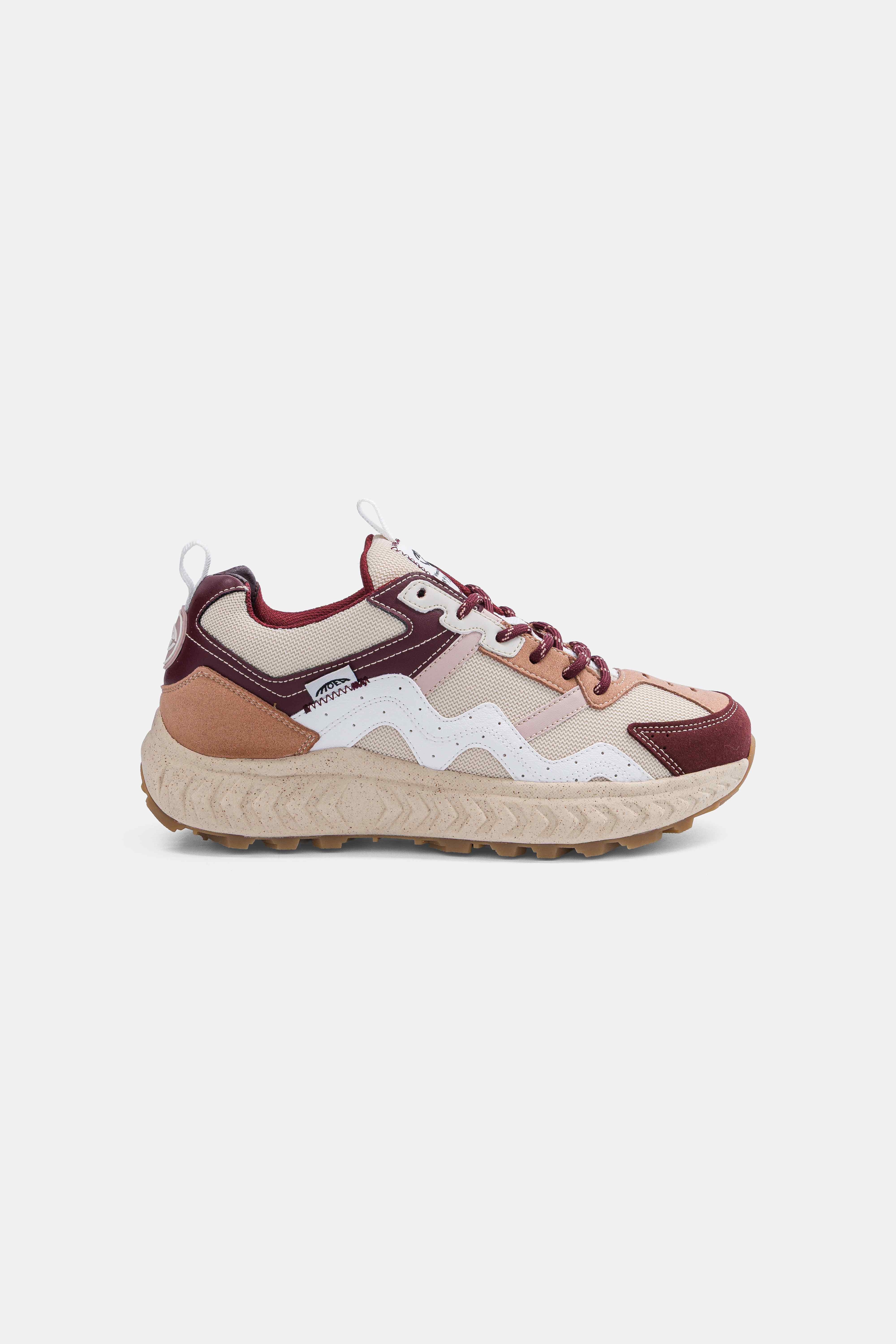 Image of MoEa mannen vegan Sneakers Dune Beige & Wine Grapes
