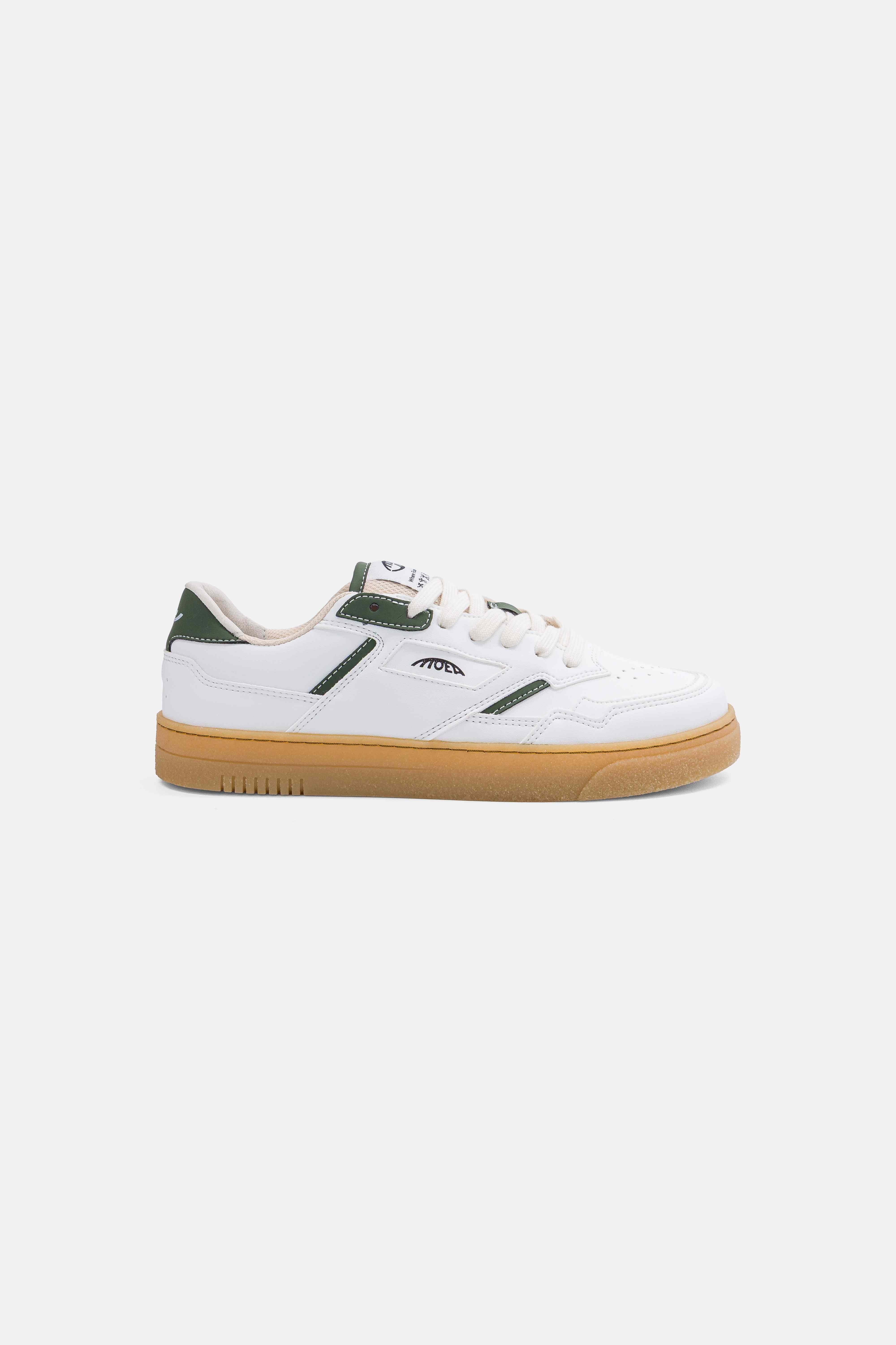 Image of MoEa mannen vegan Sneakers Origin Low Wit & Groene Appel