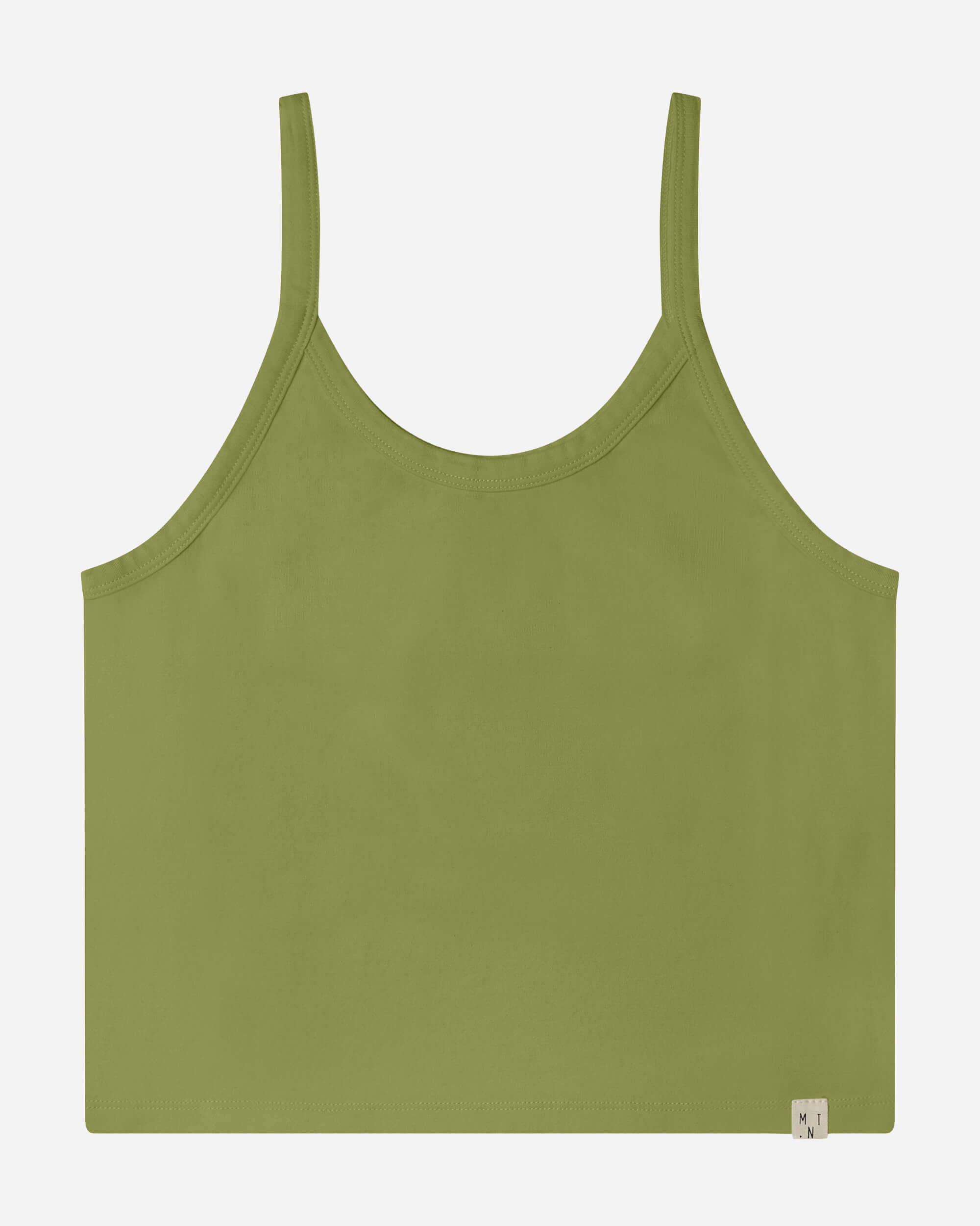 MATONA womens vegan Crop Top Basic Olive