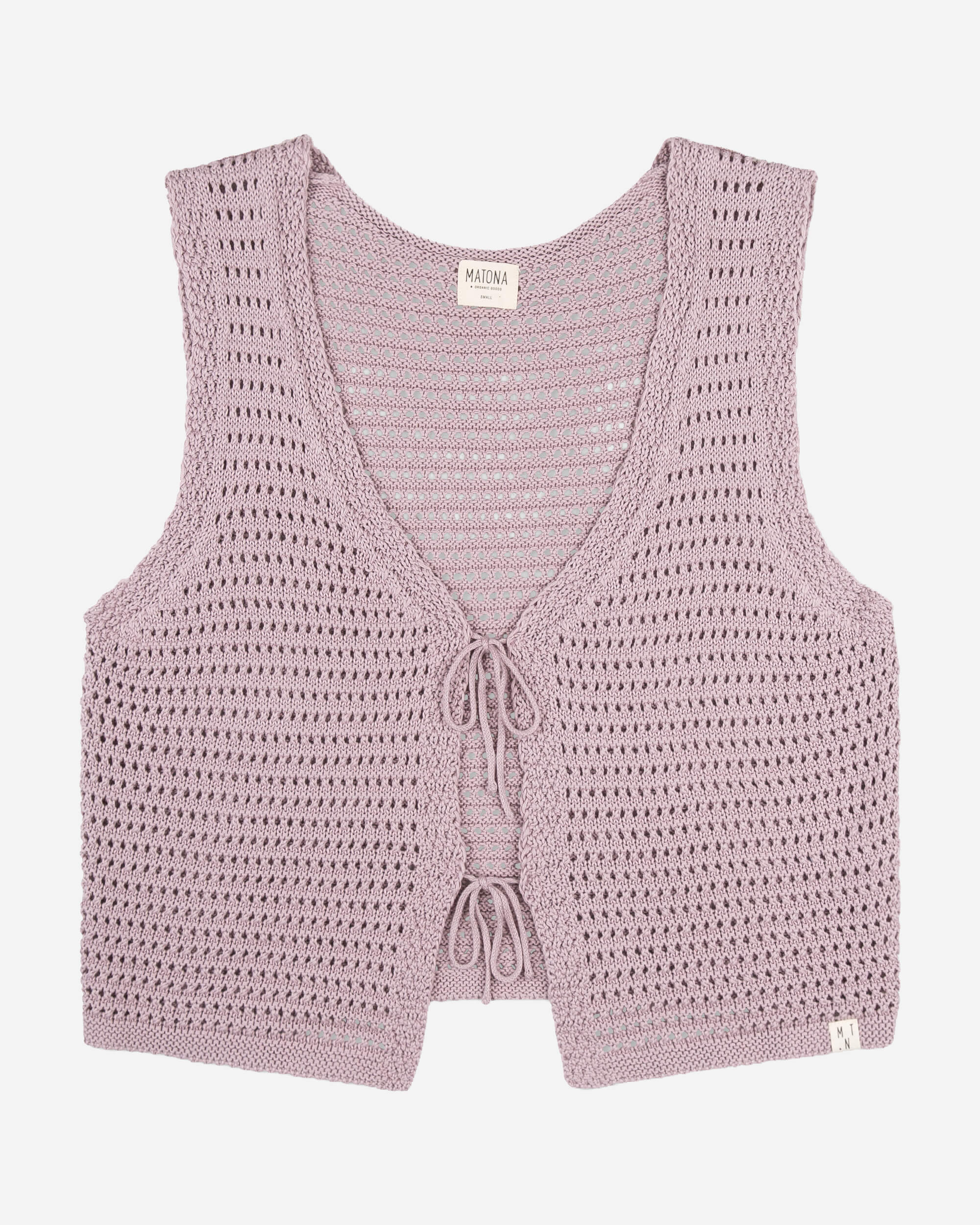 MATONA womens vegan Vest Tie Lavender