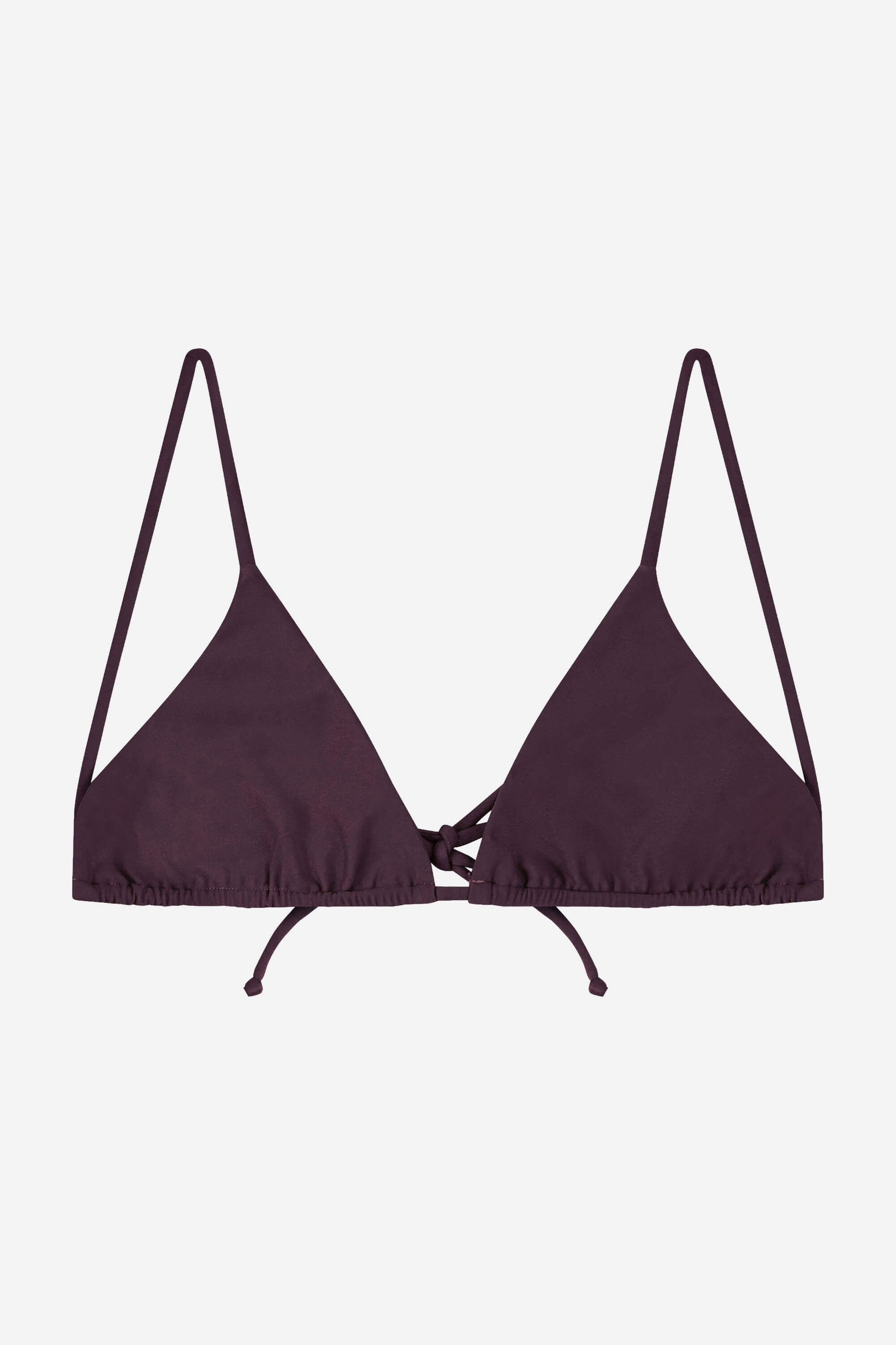 Image of MATONA dames vegan Bikinitopje In Driehoekvorm, Auberginekleurig