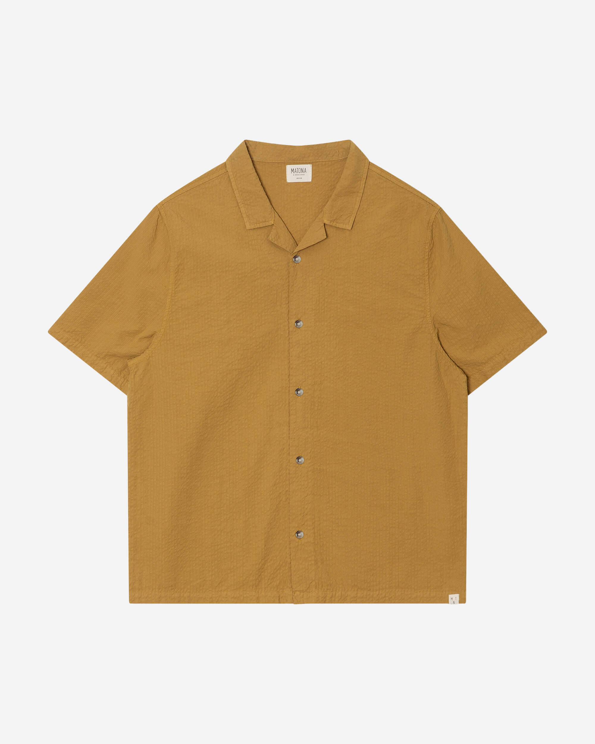 MATONA men vegan Shirt Bowling Dark Yellow