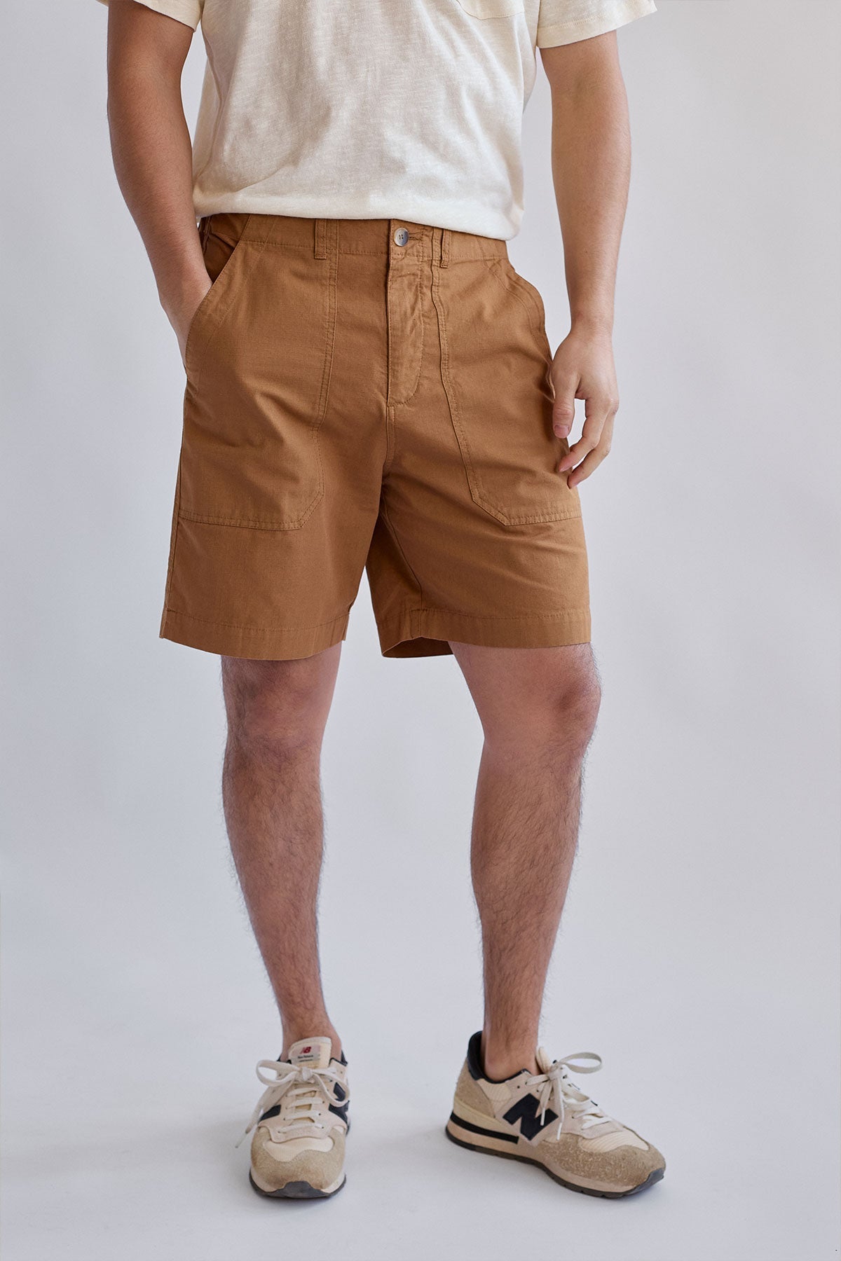 TWOTHIRDS Herren vegan Shorts Gece Camel Toast Brown
