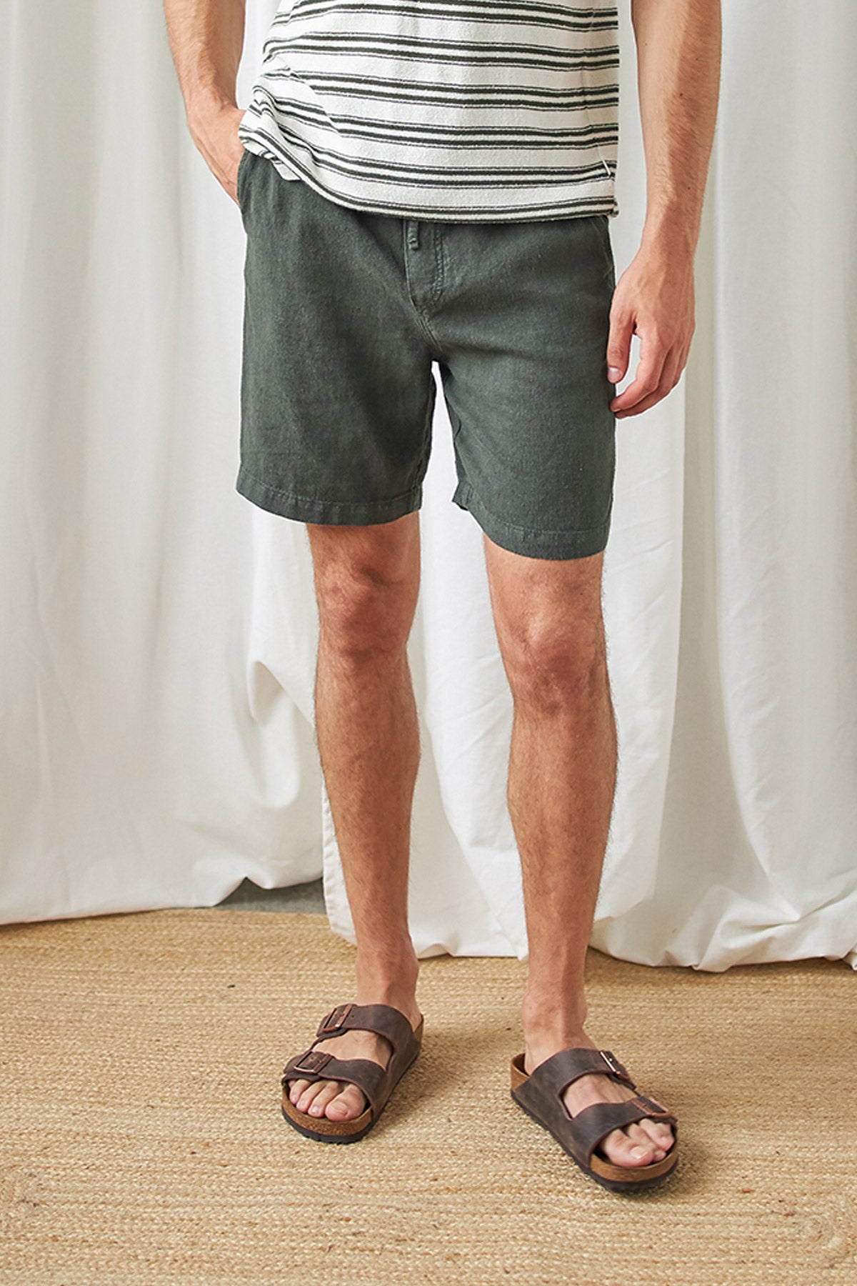TWOTHIRDS Herren vegan Shorts Bagaat Efeugrün