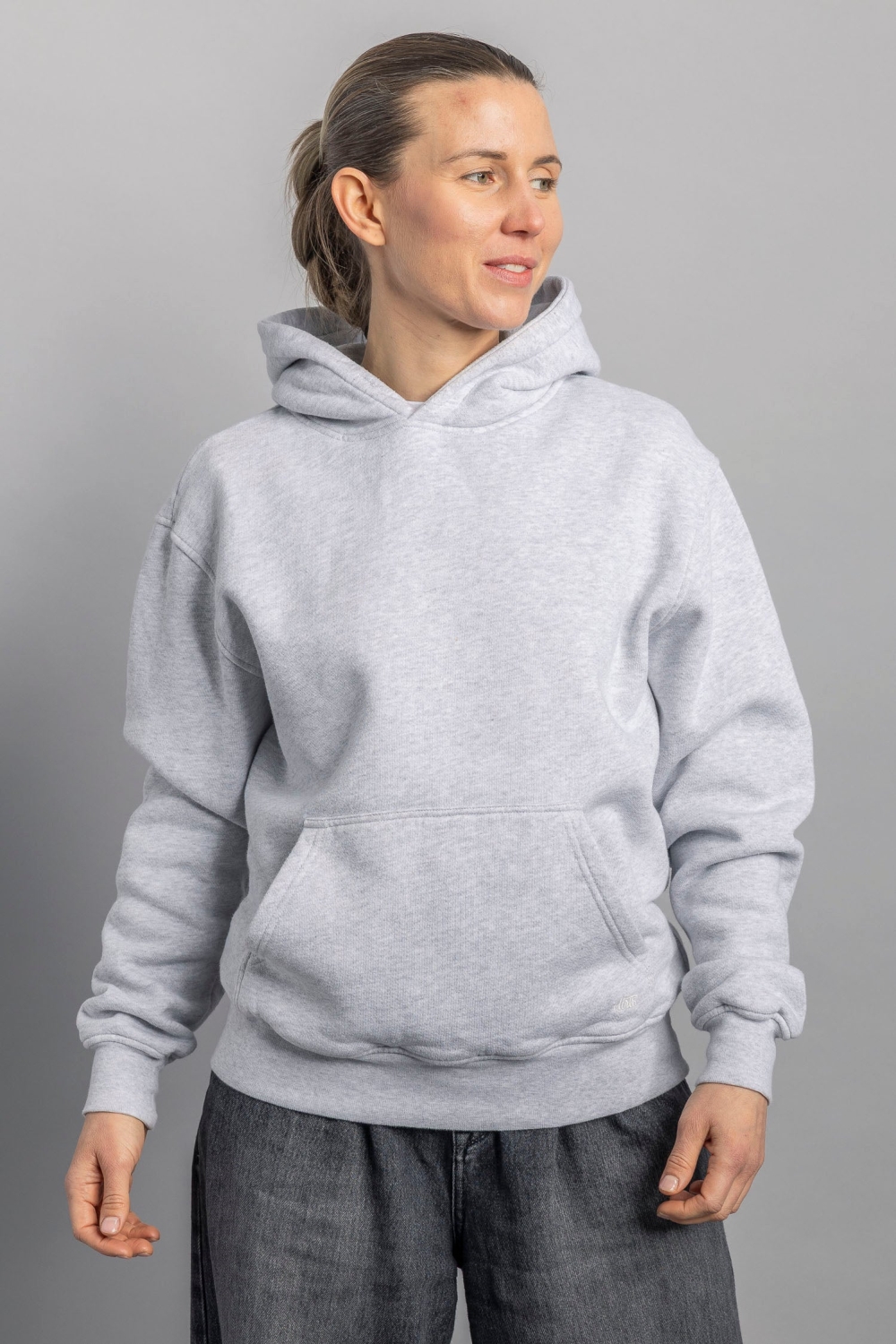 Image of DIRTS mannen vegan Hoodie Oversized Grijs GemÃªleerd