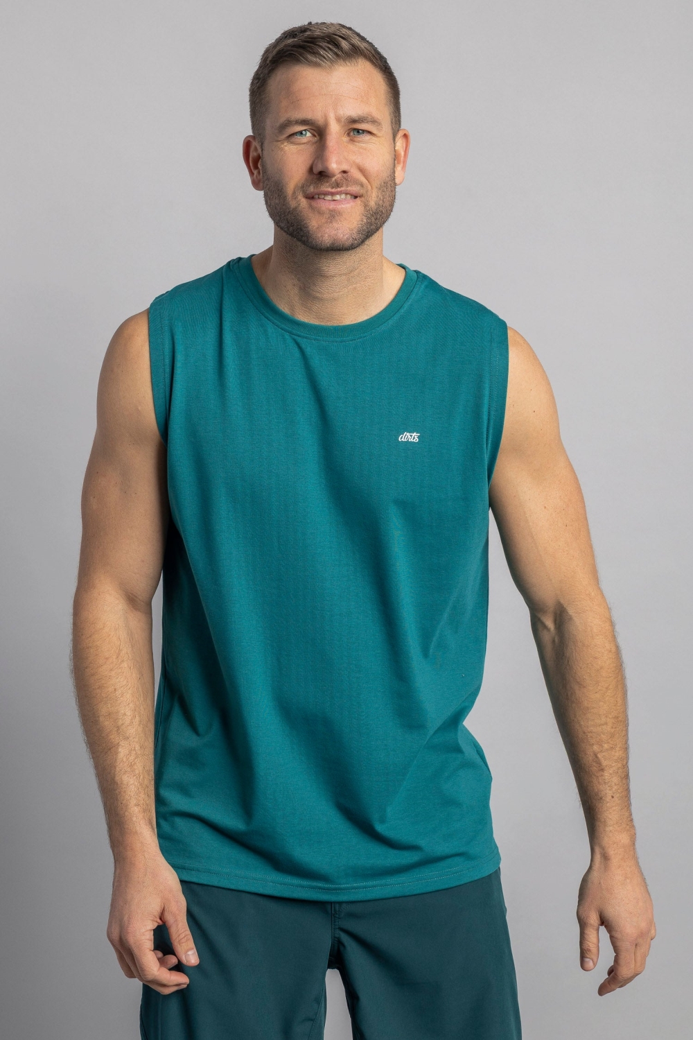 DIRTS men vegan Tank Top Athletic Deep Forest Green
