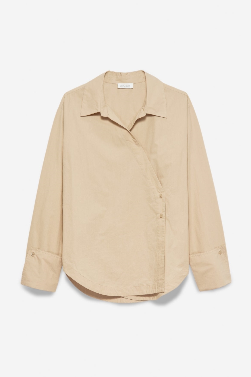 Image of Alchemist dames vegan Blouse Maud Zandbeige