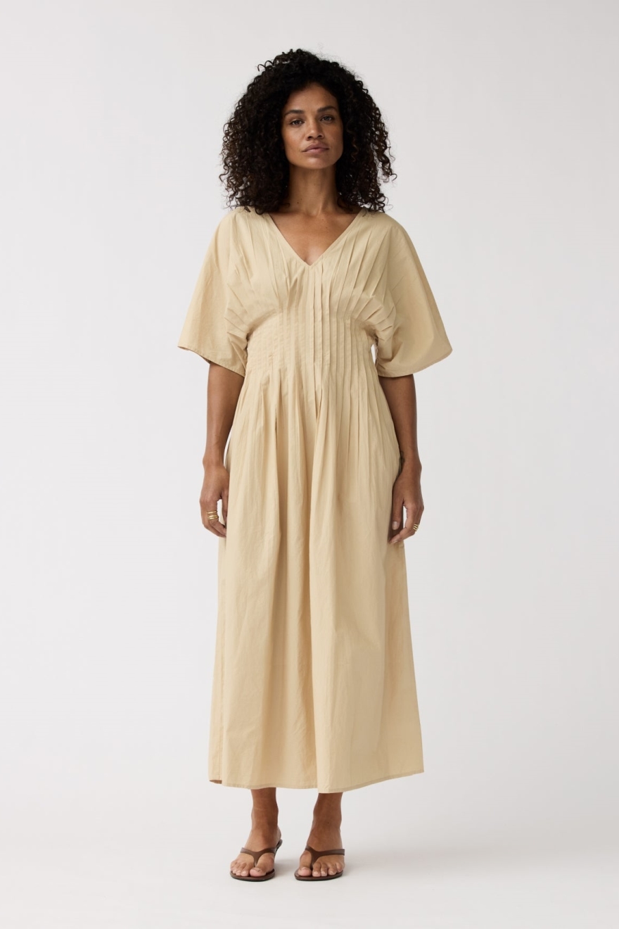 Image of Alchemist dames vegan Jurk Pippa In Zandbeige