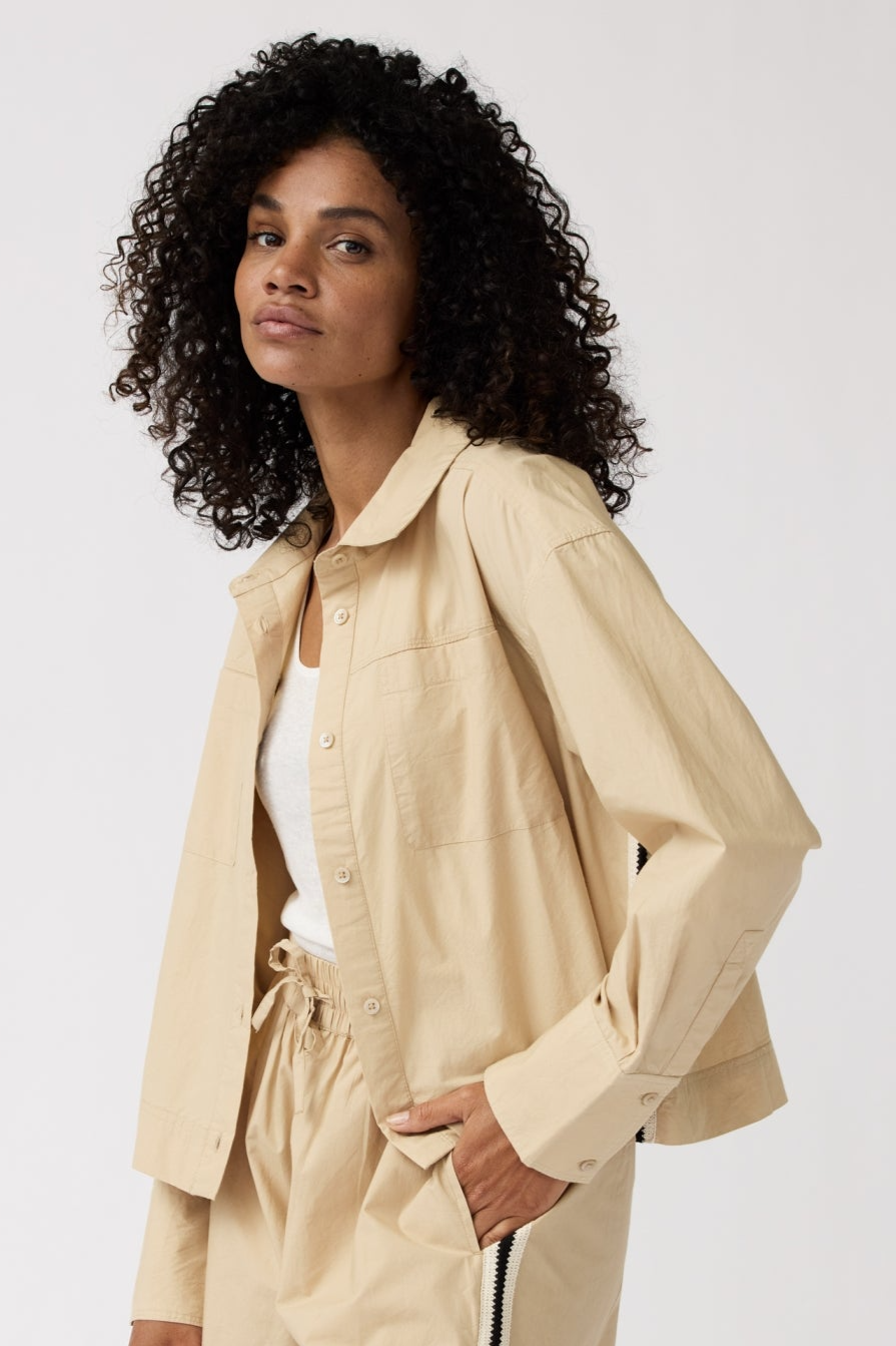 Image of Alchemist dames vegan Blouse Loes Tape Zandbeige