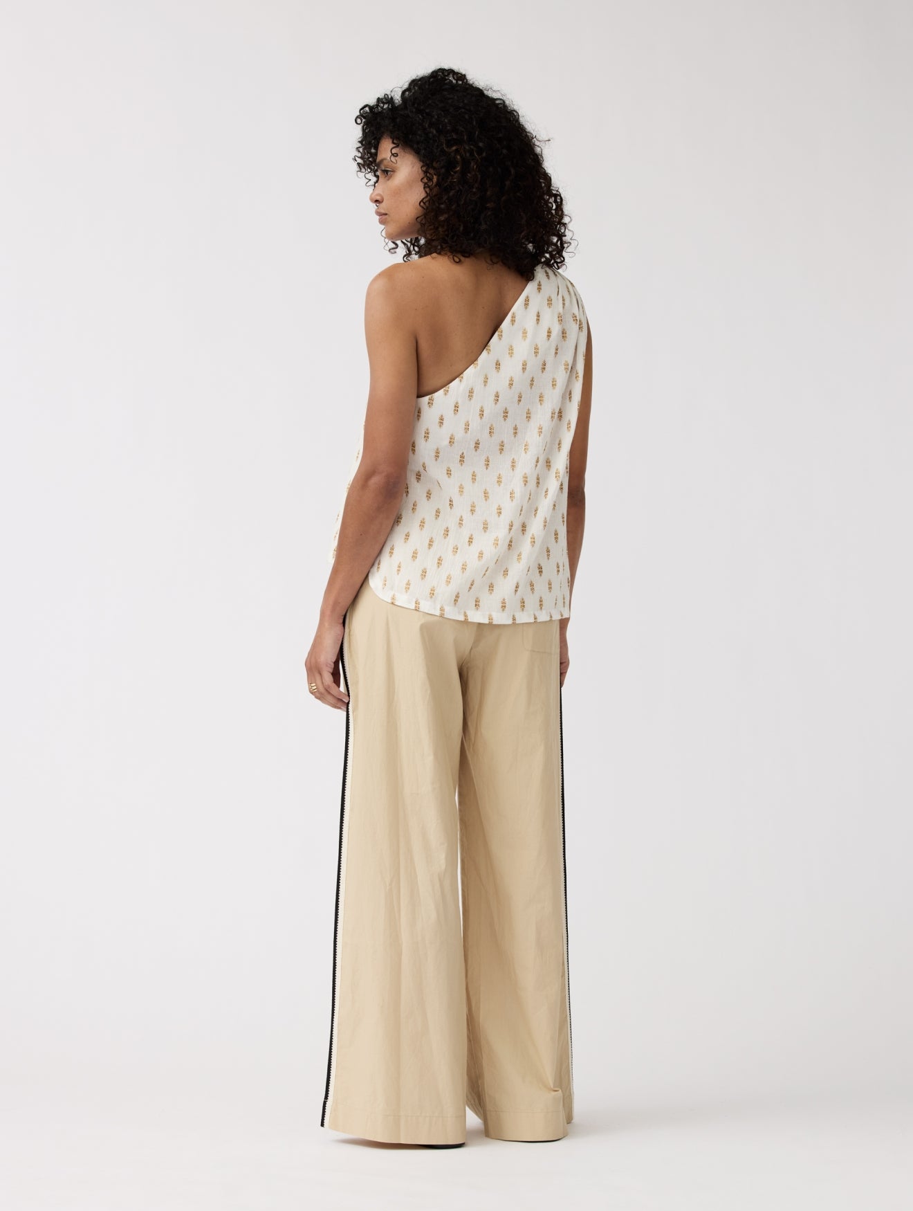 Alchemist womens vegan Pants Moonflower Tape Sand Beige