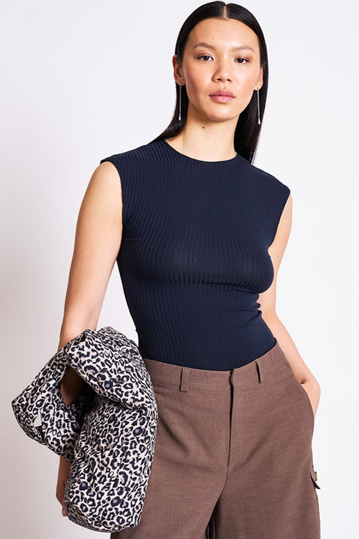 Image of JAN 'N JUNE dames vegan Top Apis Nachtval Blauw