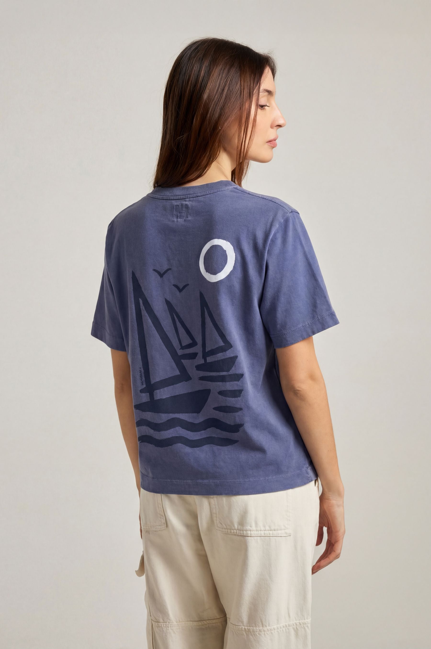 Trendsplant womens vegan T-Shirt Escollera Dome Blue