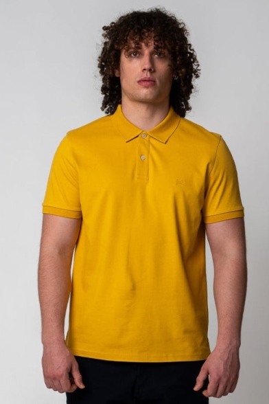 GORG men vegan Polo T-Shirt Yellow