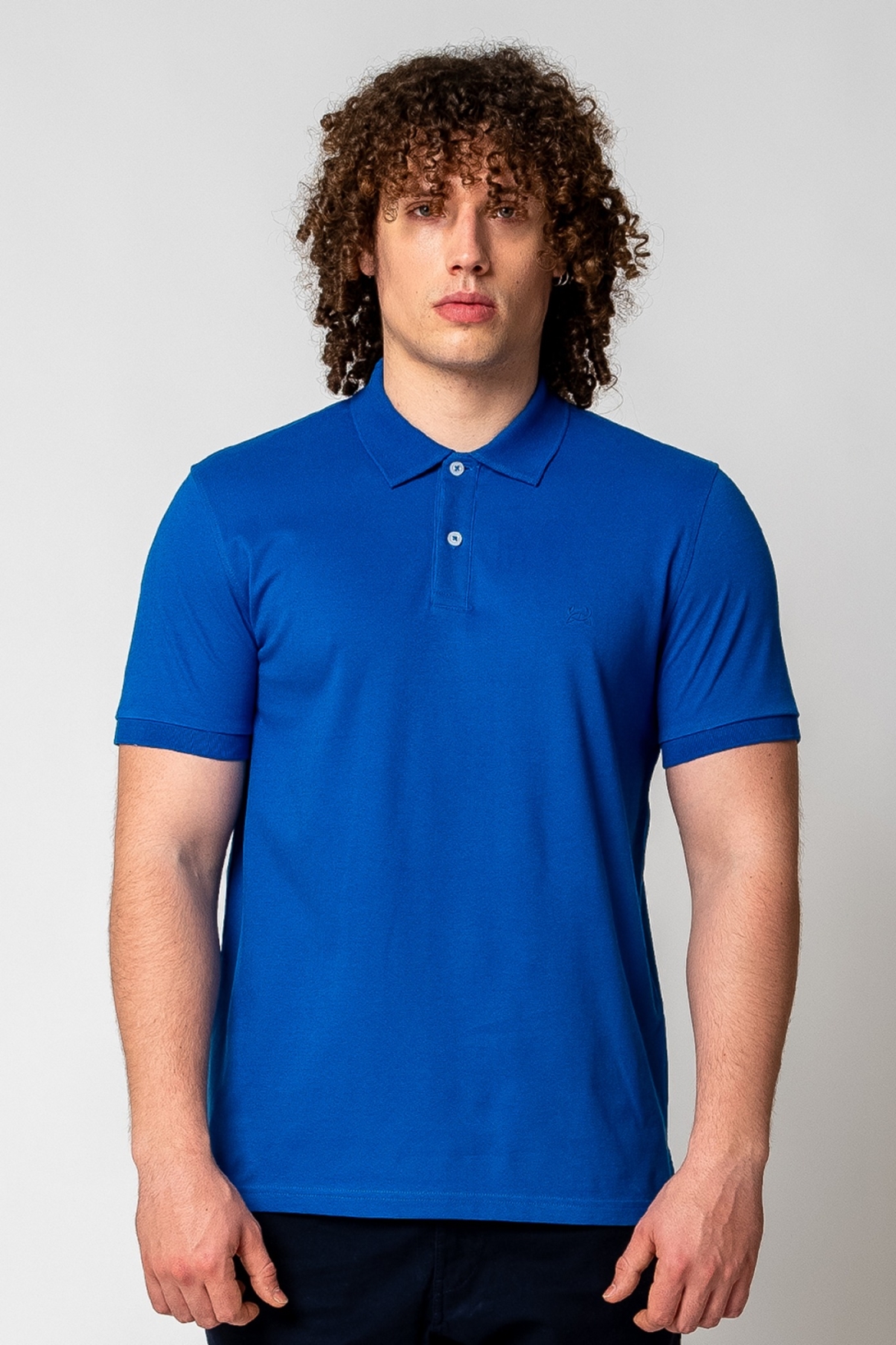 GORG men vegan Polo Shirt Cobalt Blue