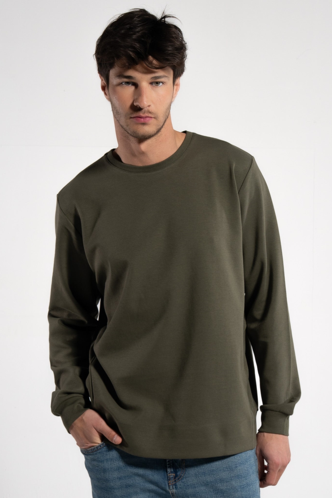 GORG men vegan Sweatshirt Grape Leaf Green
