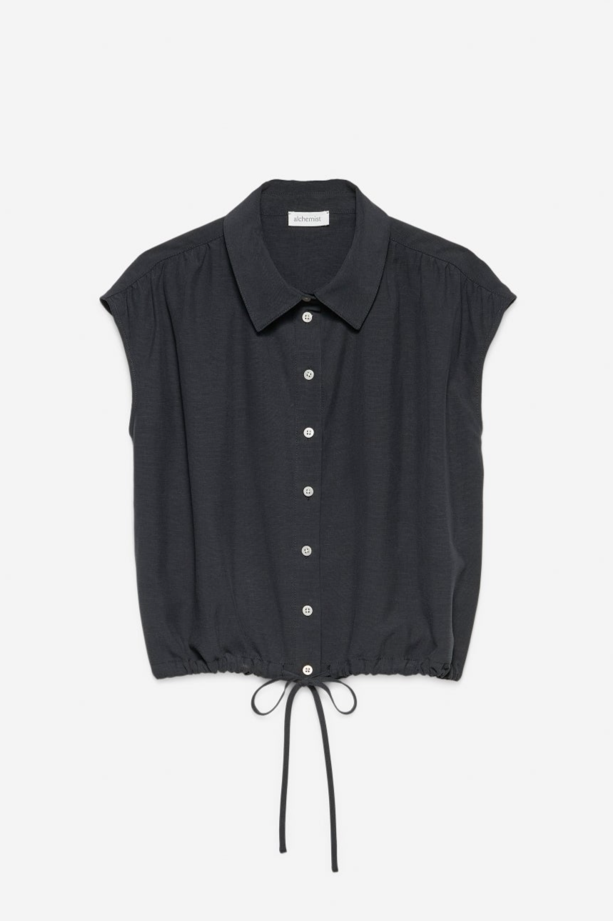 Image of Alchemist dames vegan Blouse Flora Antraciet