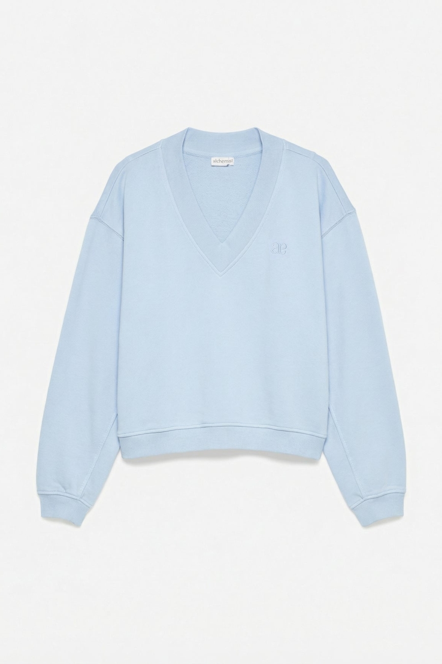 Image of Alchemist dames vegan Trui Gaia Vervagend Blauw