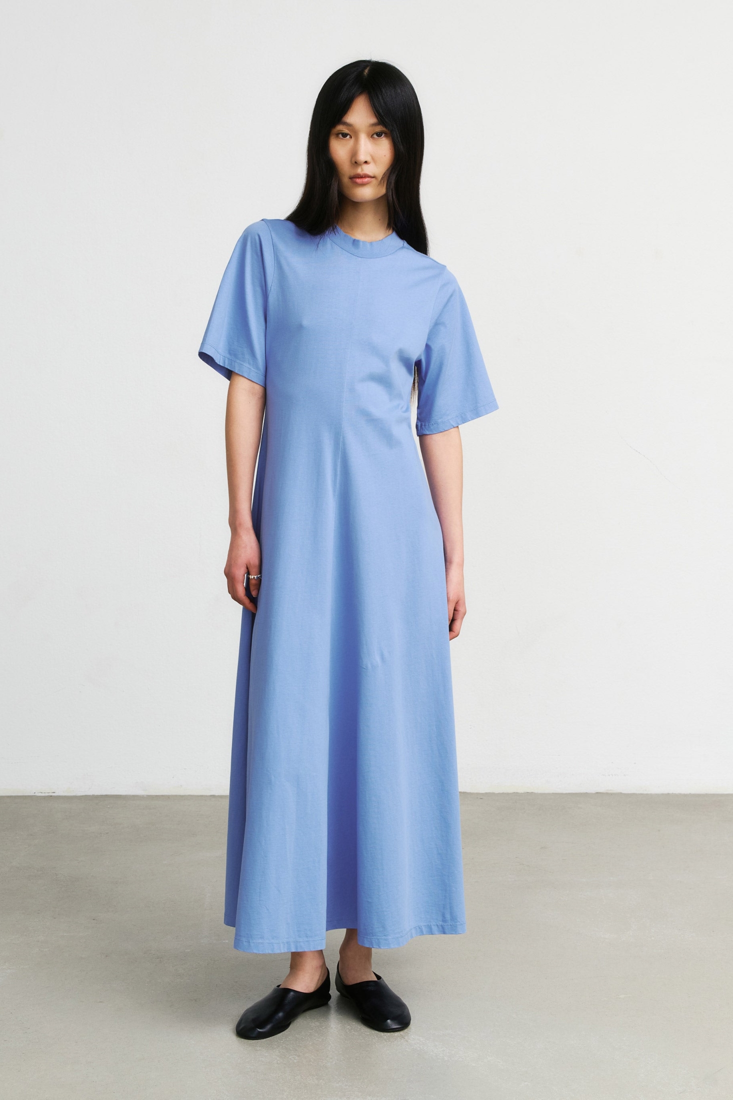 Image of Rotholz dames vegan Jurk In Zachtblauw