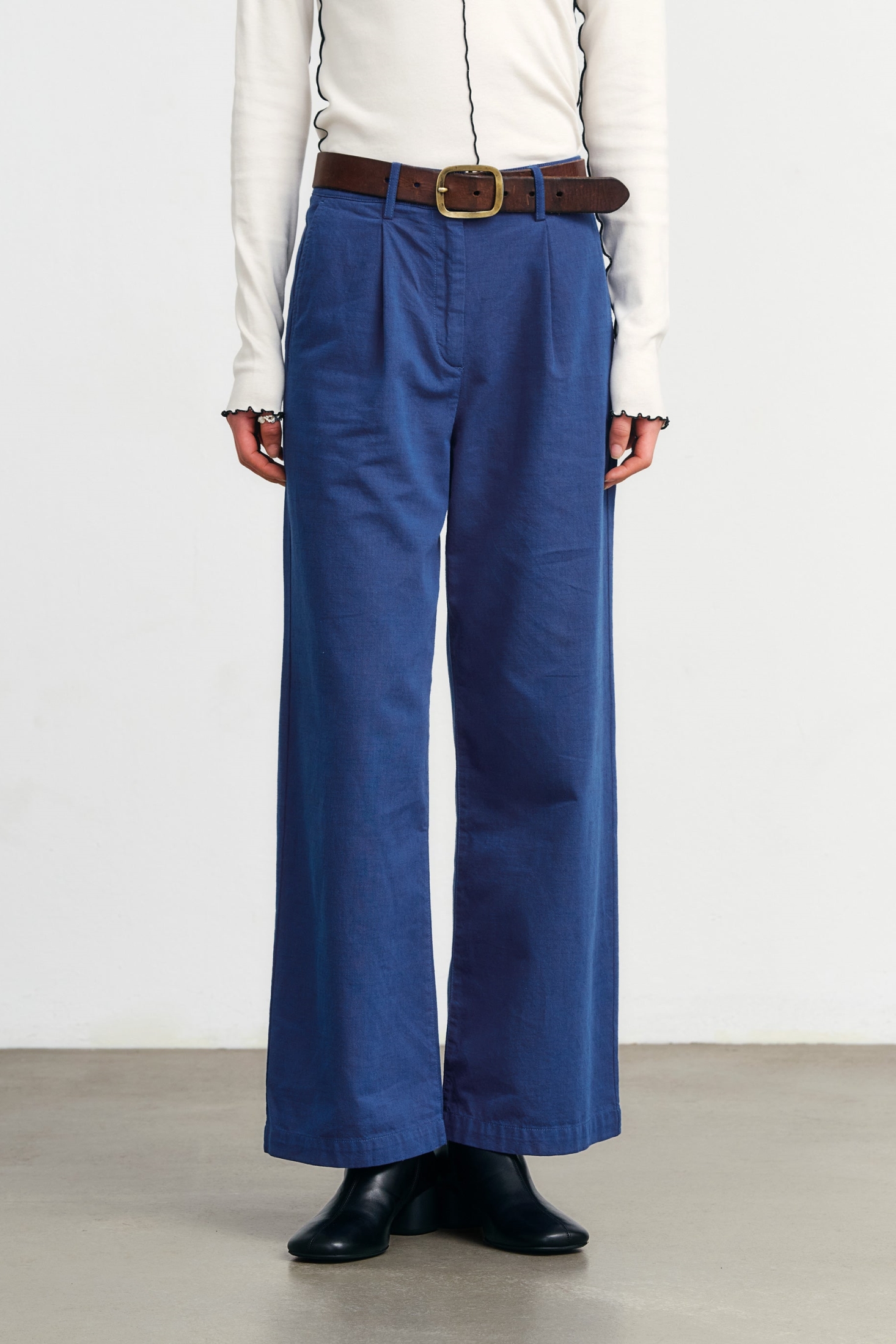 Image of Rotholz dames vegan Broek Met Hoge Taille In Oceaanblauw