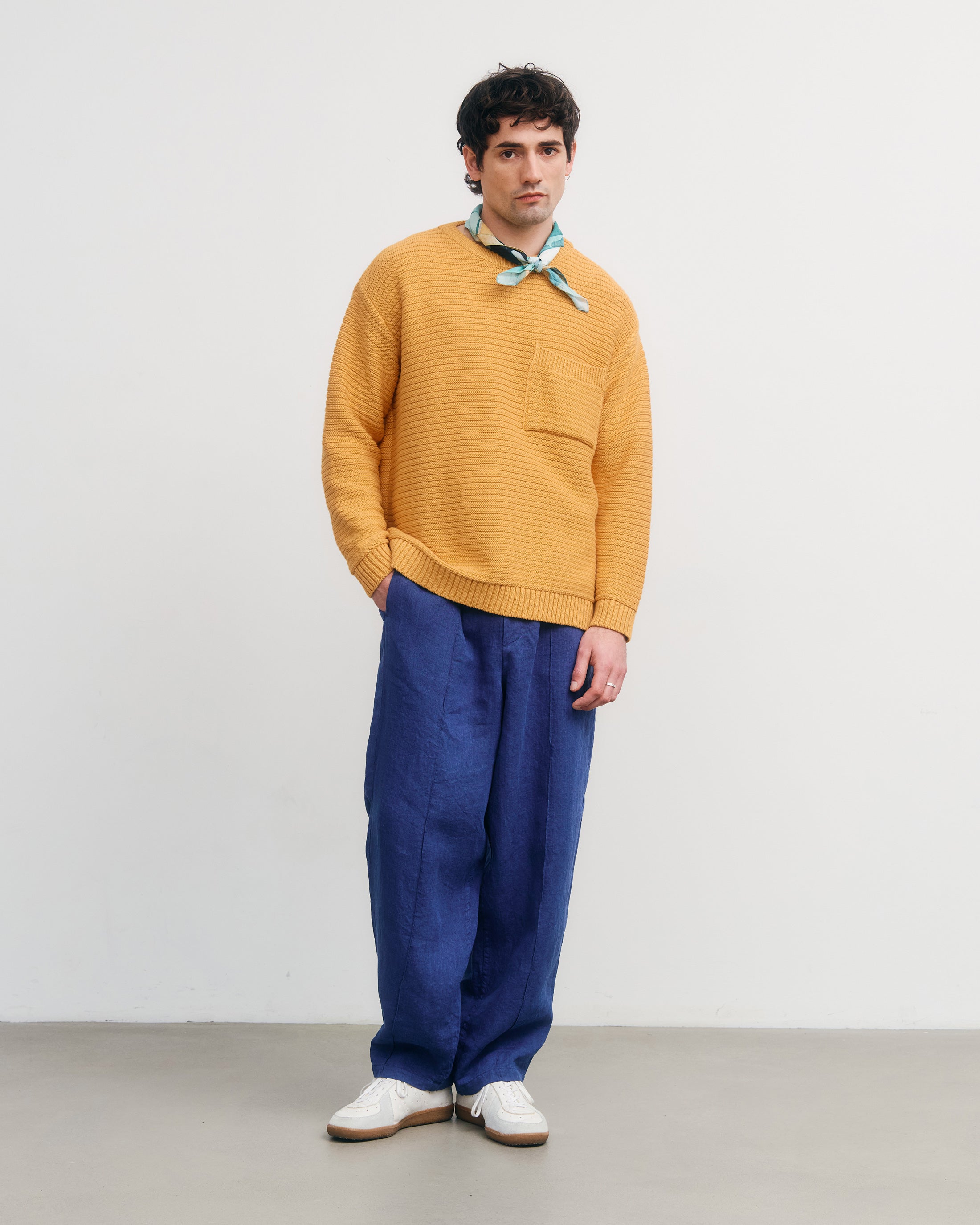 Rotholz men vegan Knit Sweater Ribbed Yellow