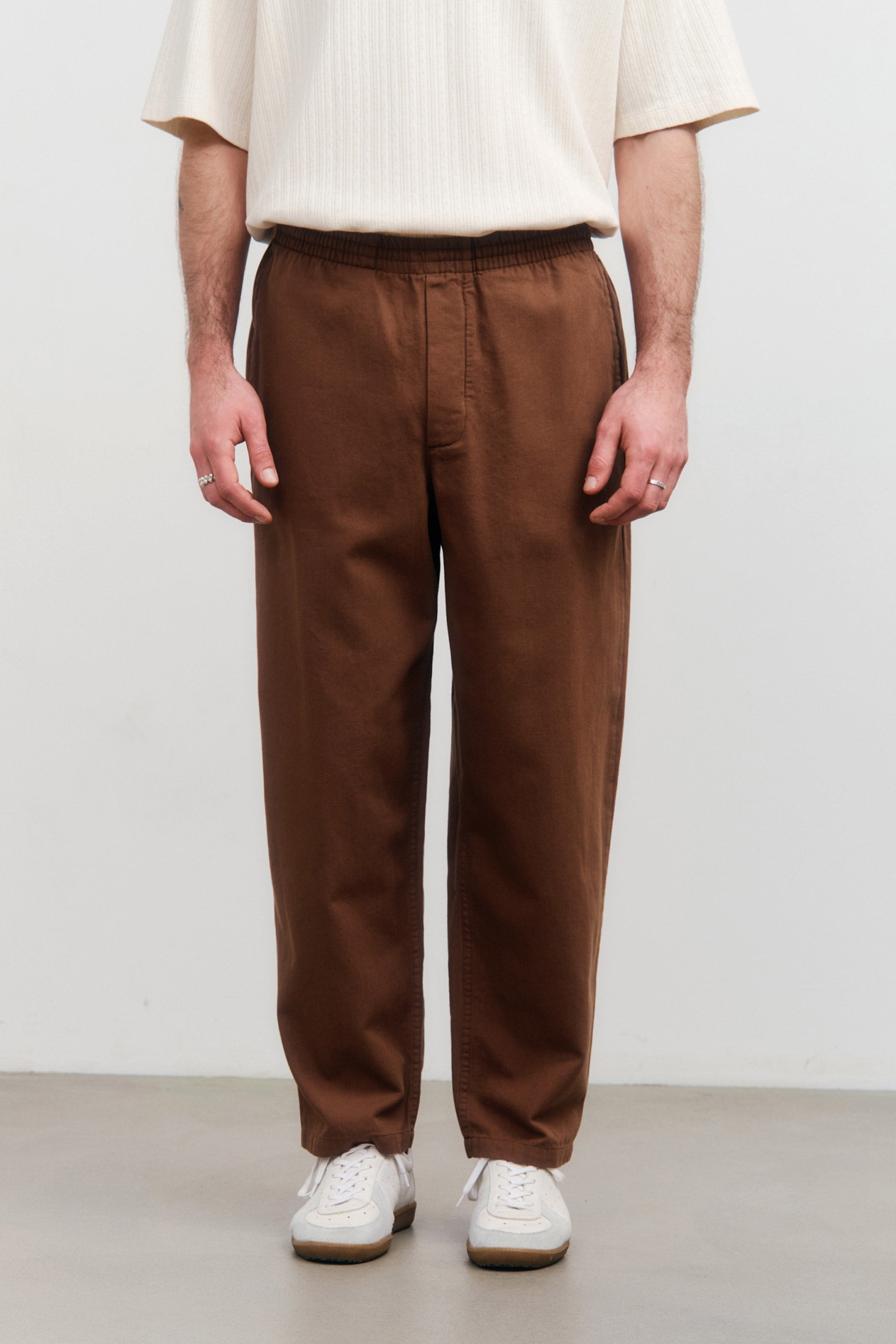 Image of Rotholz mannen vegan Broek Met Wijde Pijpen, Bruin