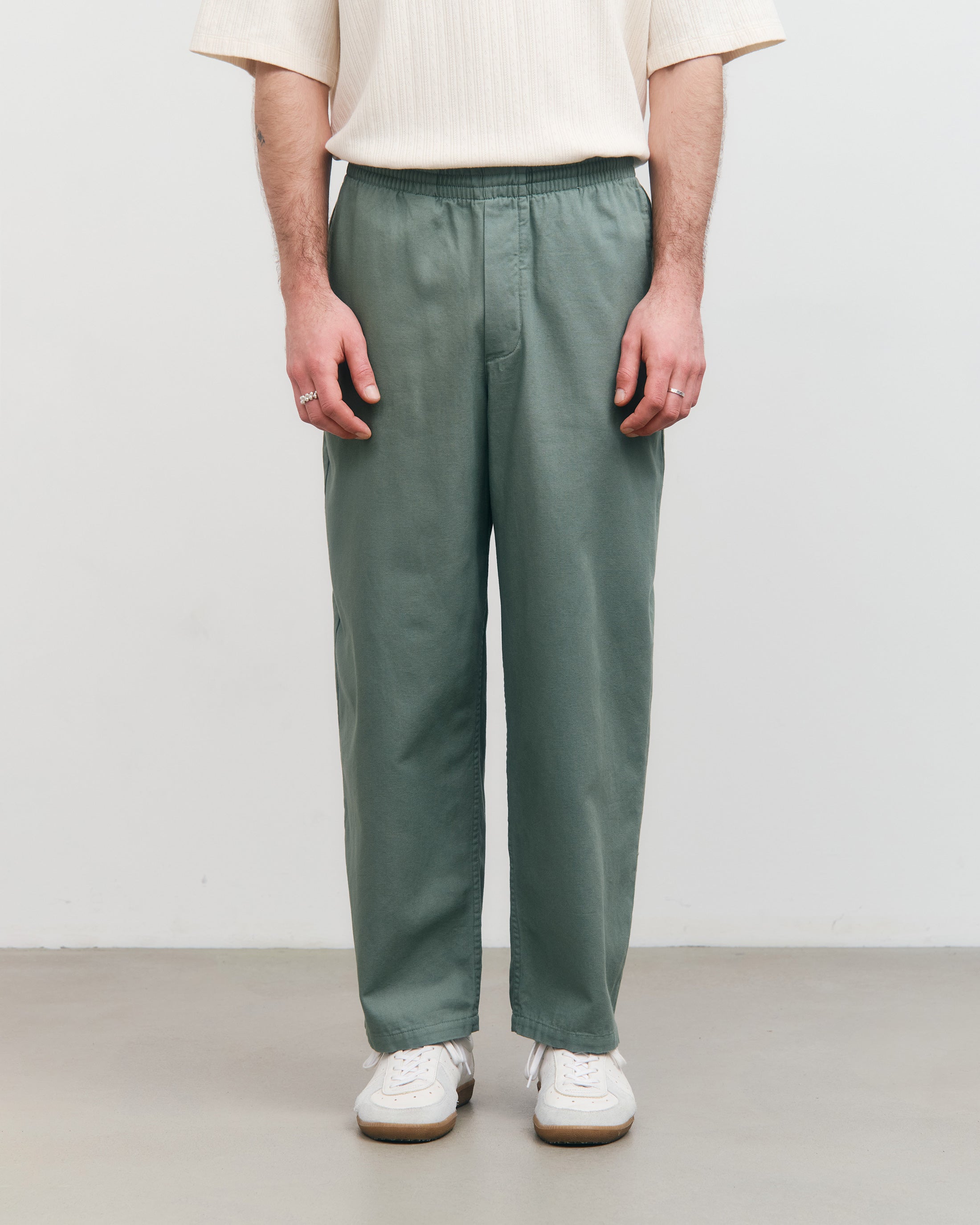 Rotholz men vegan Pants Wide Leg Leaf Green