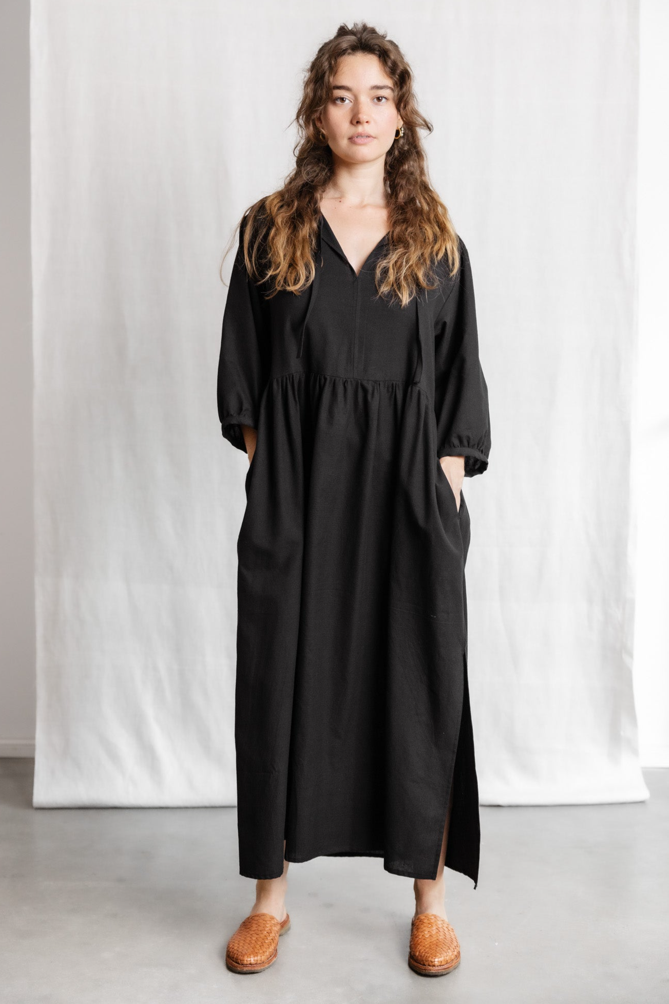 Image of Jyoti Fair Works dames vegan Jurk Paudali Zwart