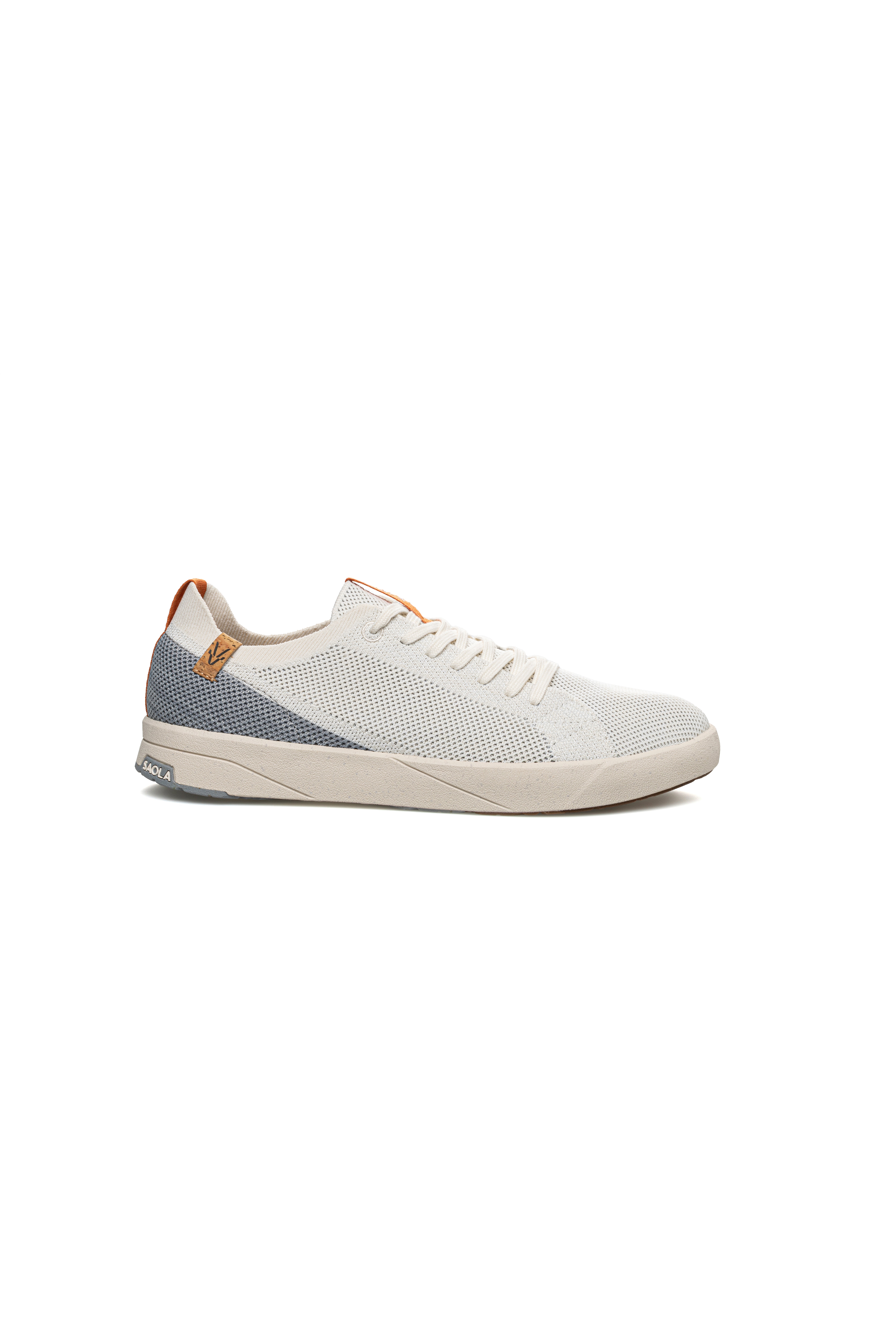 Image of SAOLA mannen vegan Sneakers Voor Heren Cannon Knit 2.0 Wit/Grijs