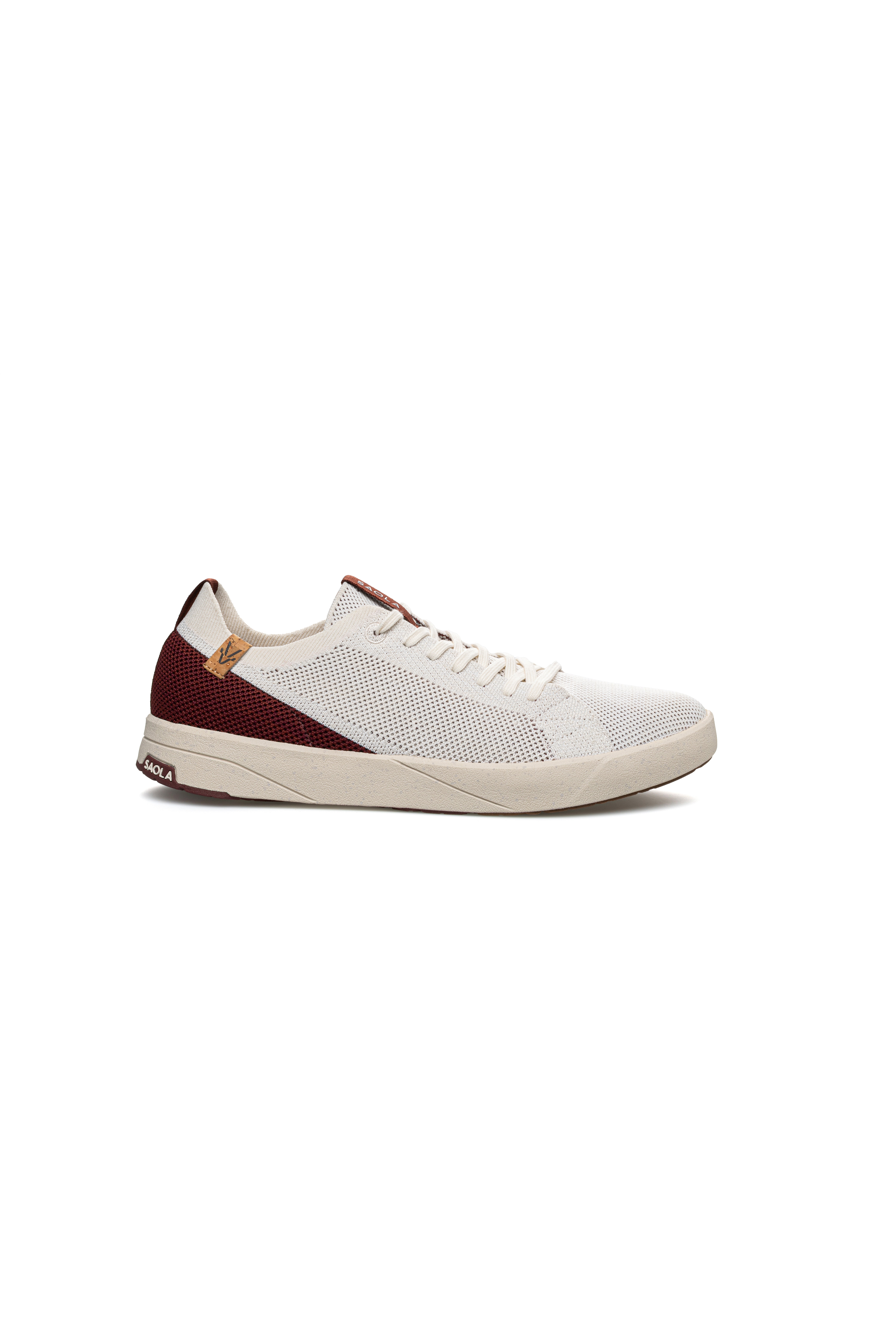 Image of SAOLA mannen vegan Sneakers Voor Heren Cannon Knit 2.0 Wit/Rood