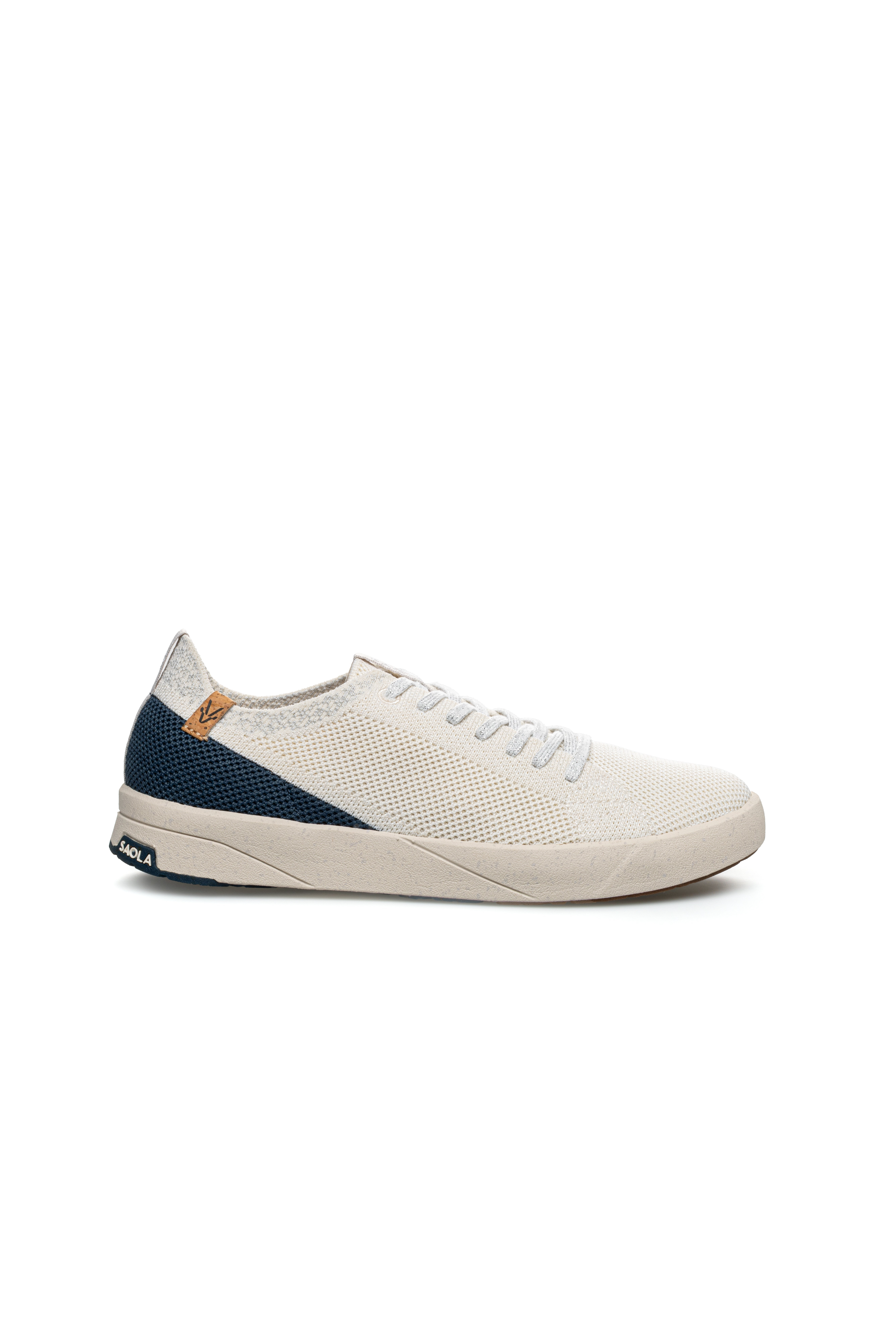 Image of SAOLA dames vegan Sneakers Voor Dames Cannon Knit 2.0 Wit Marineblauw