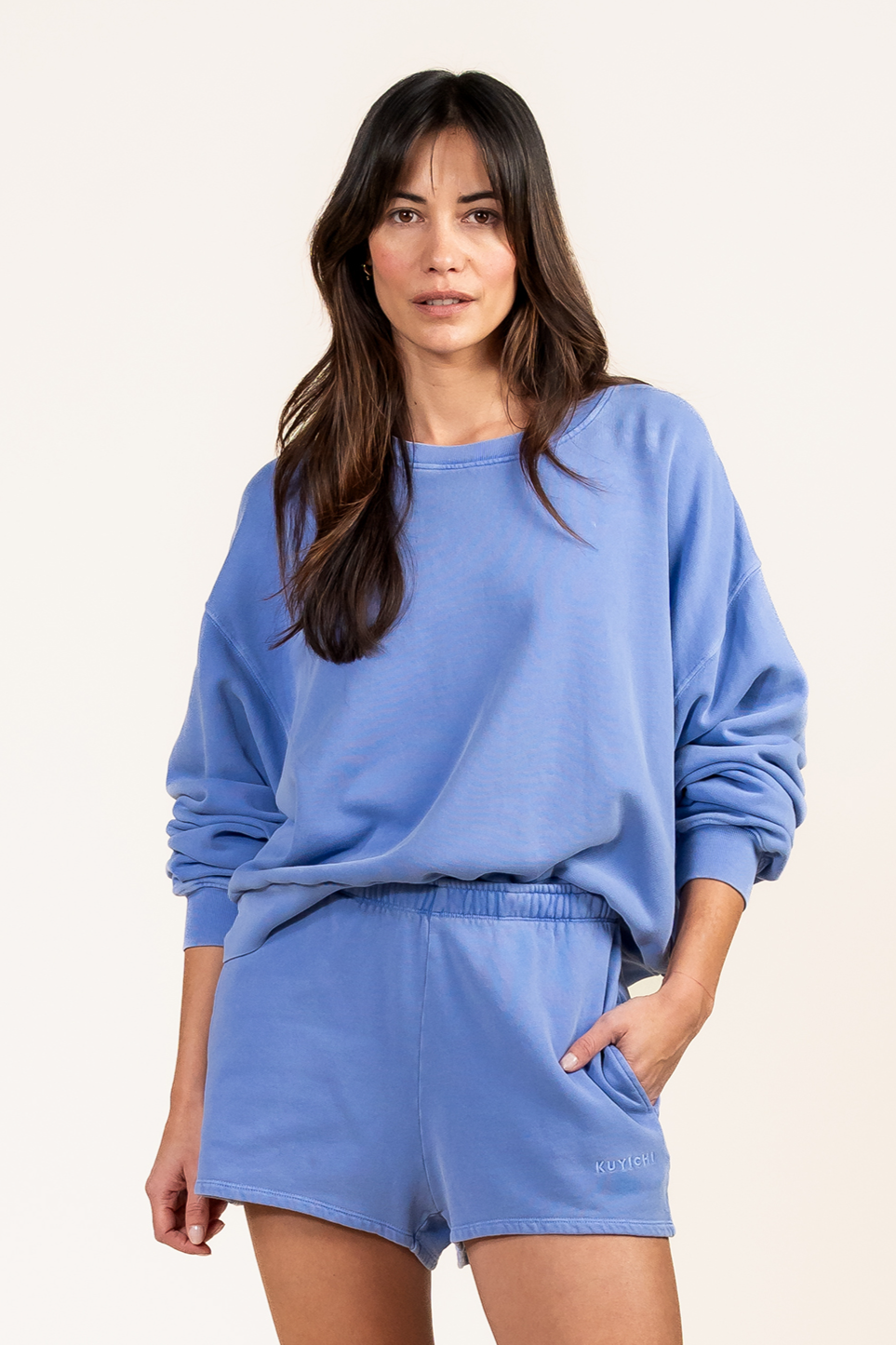 Image of Kuyichi dames vegan Sweatshirt Met Klaproospaars