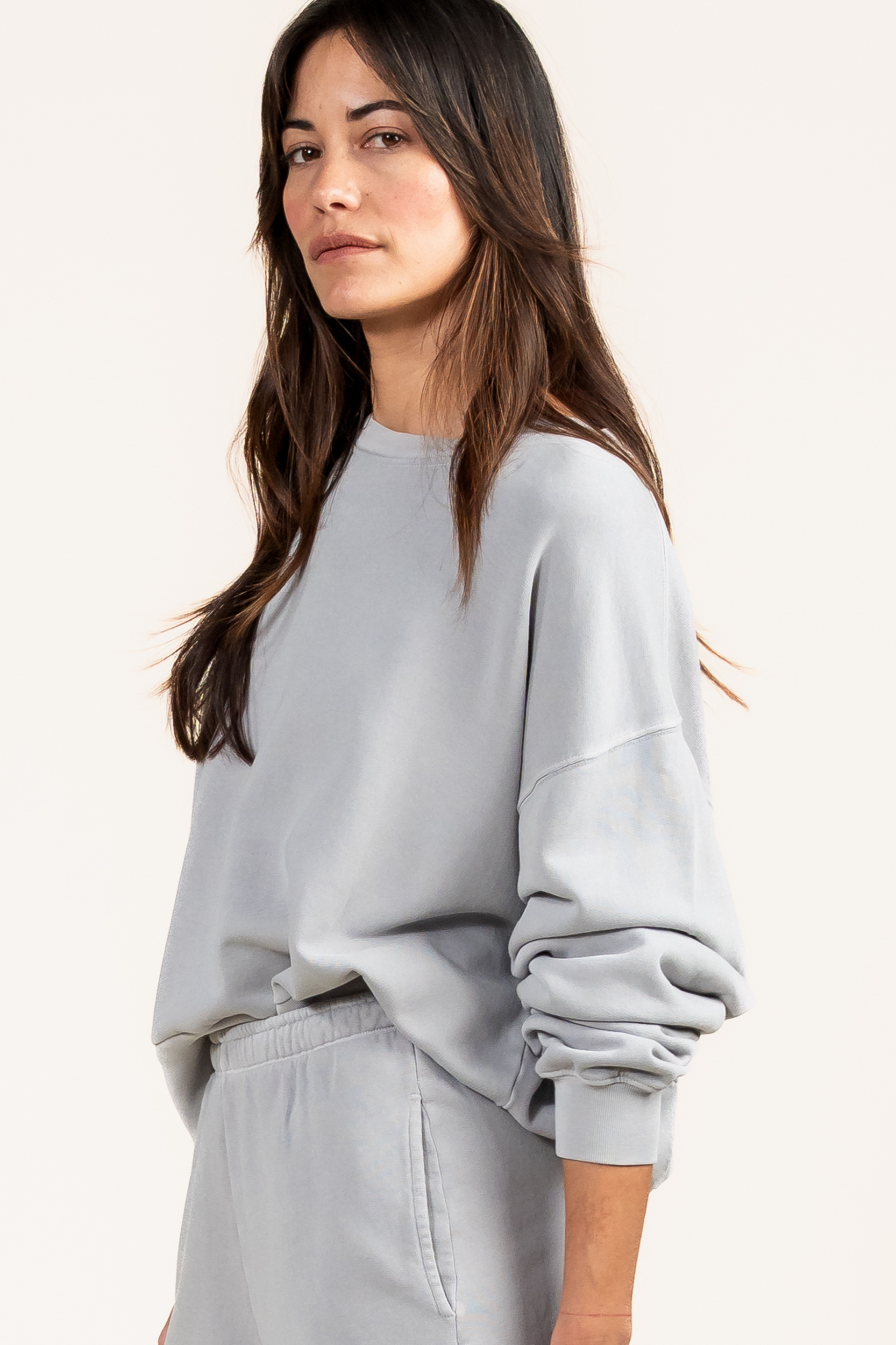 Image of Kuyichi dames vegan Sweatshirt Poppy Rain Grey