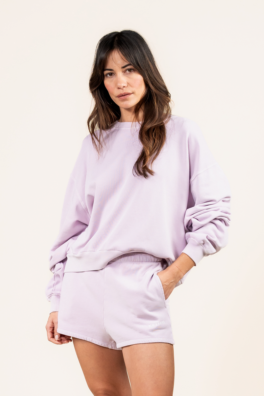 Image of Kuyichi dames vegan Sweatshirt In Klaproosroze