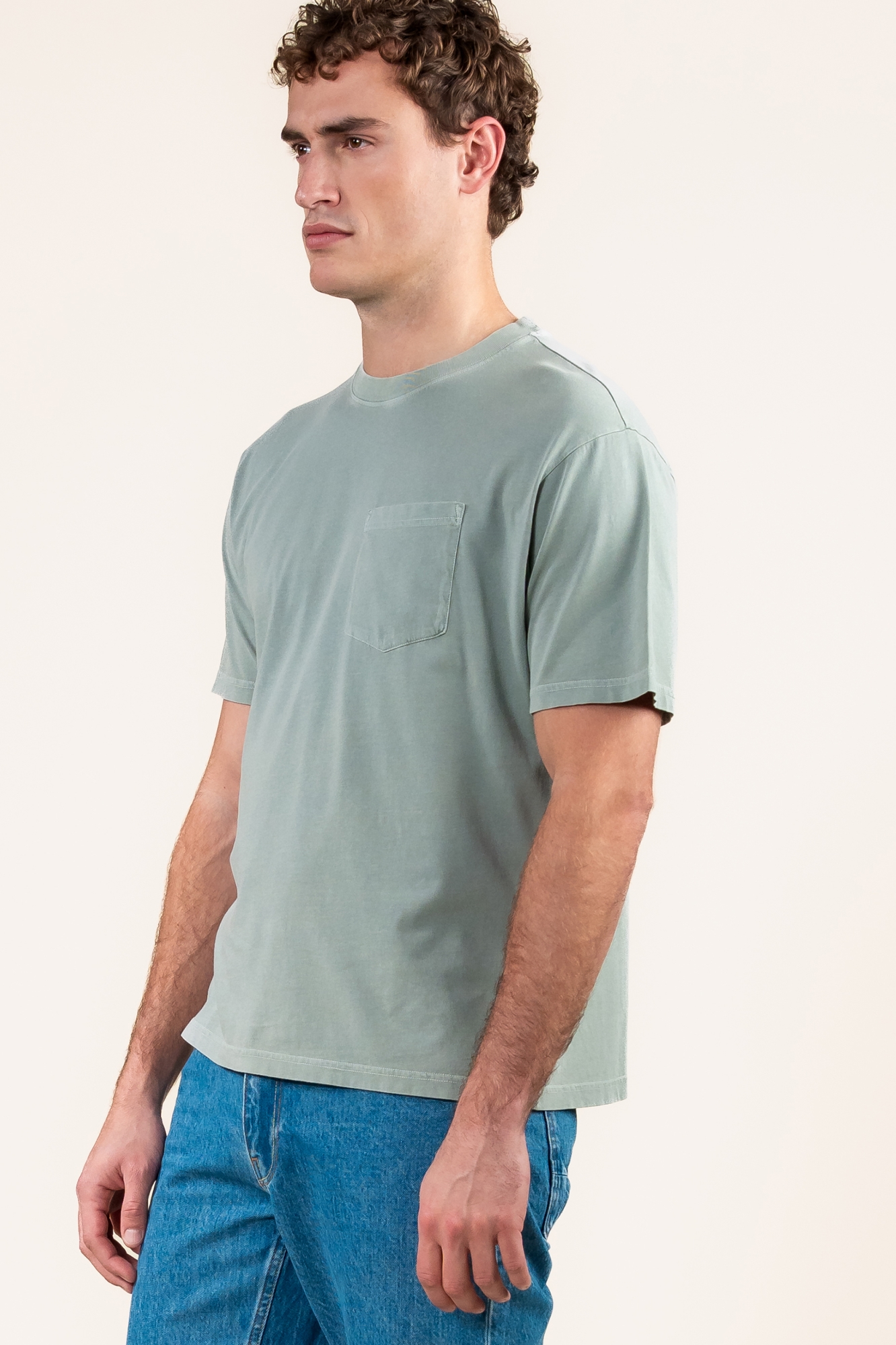 Image of Kuyichi mannen vegan Ralph Lauren T-Shirt In Saliegroen