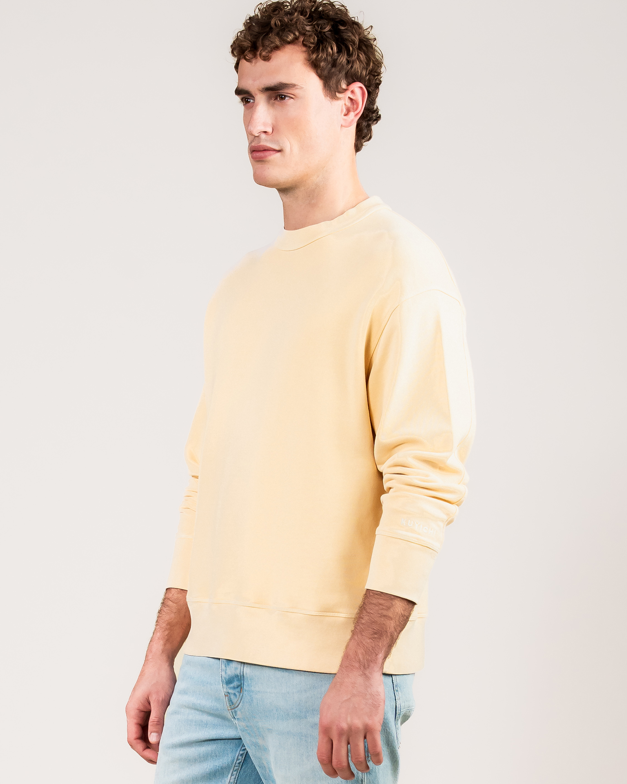 Kuyichi men vegan Sweatshirt Jimi Sahara Yellow