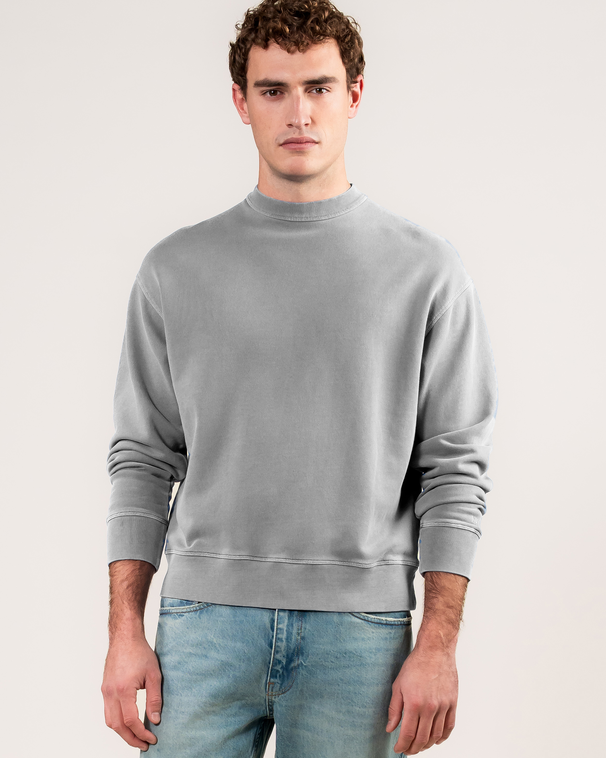 Kuyichi men vegan Sweatshirt Jimi Ash Grey