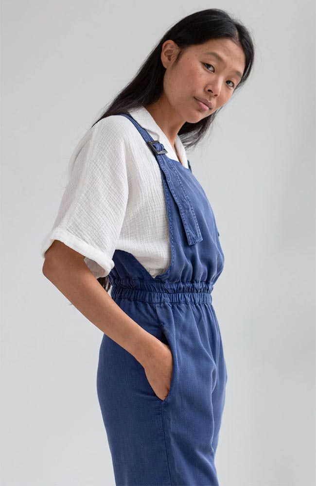 TWOTHIRDS womens vegan Dungaree Hornos Blueberry