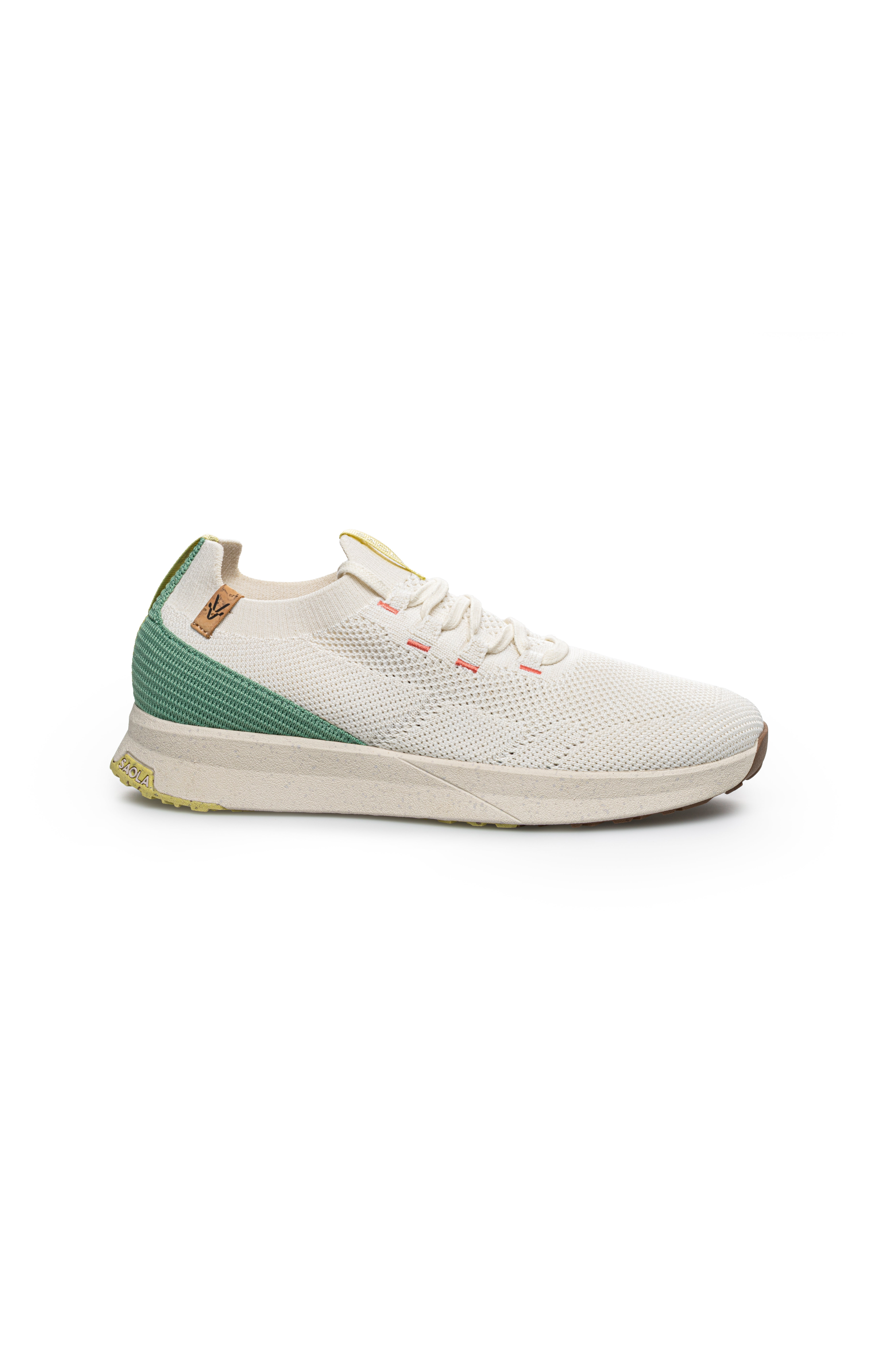 Image of SAOLA dames vegan Sneakers Dames Tsavo 3 Wit Groen