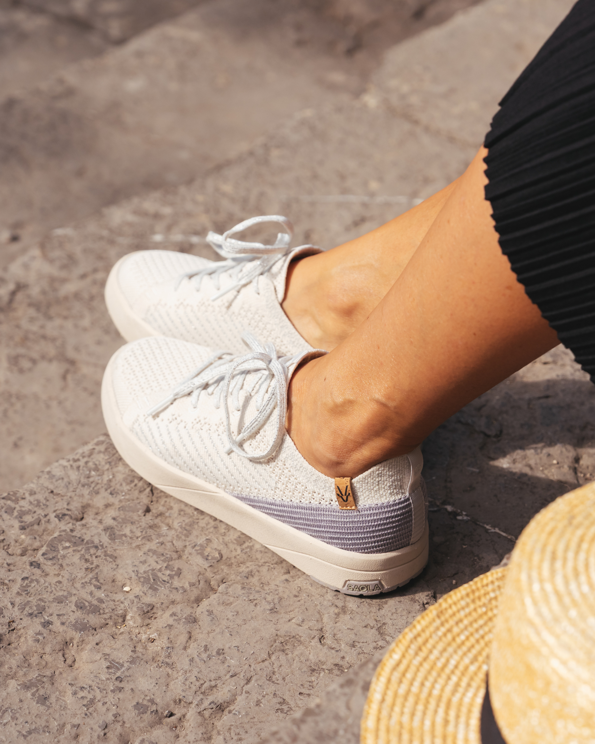 SAOLA Sneakers Voor Dames Cannon Knit 3 Wit Mauve