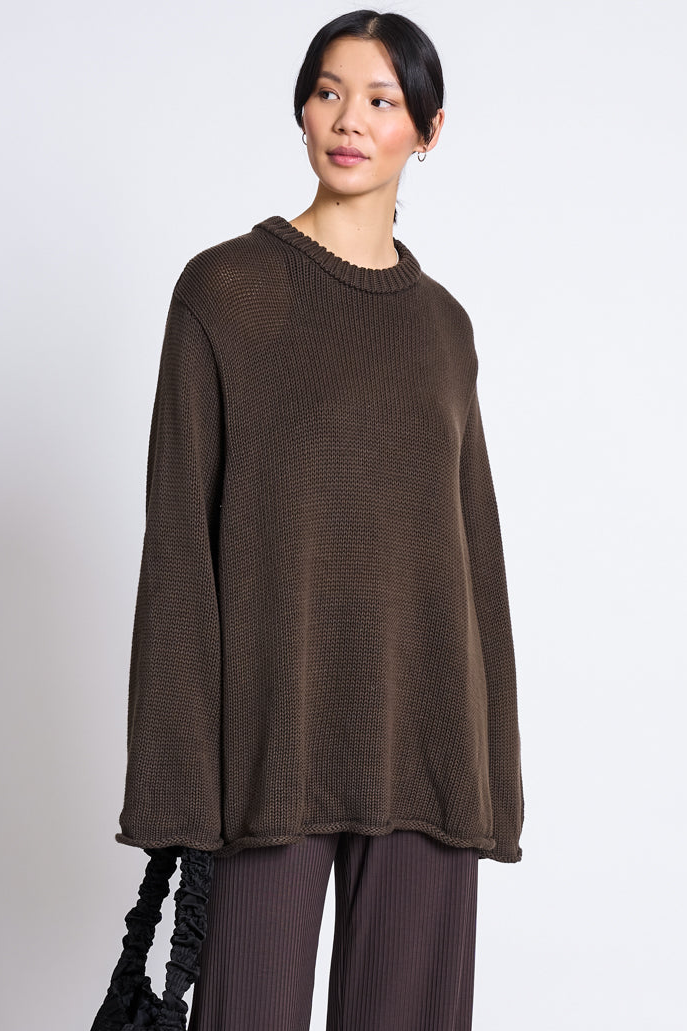 Image of JAN 'N JUNE dames vegan Trui Sona Chocolade