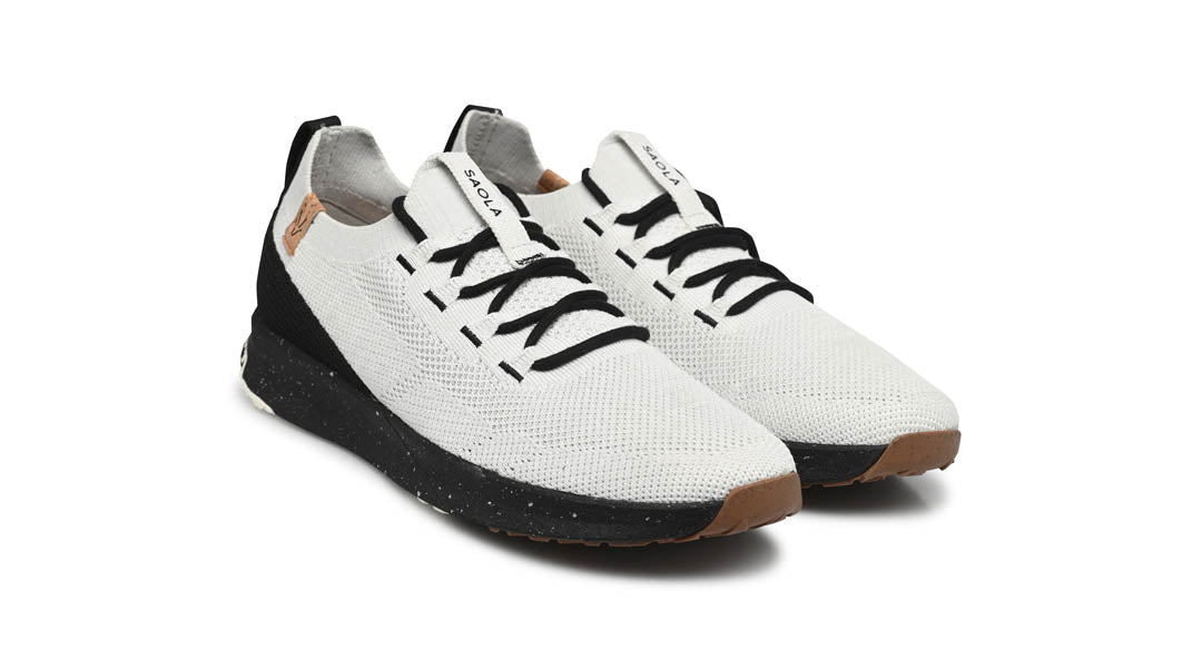 SAOLA men vegan Sneakers Men Tsavo 3 White Black